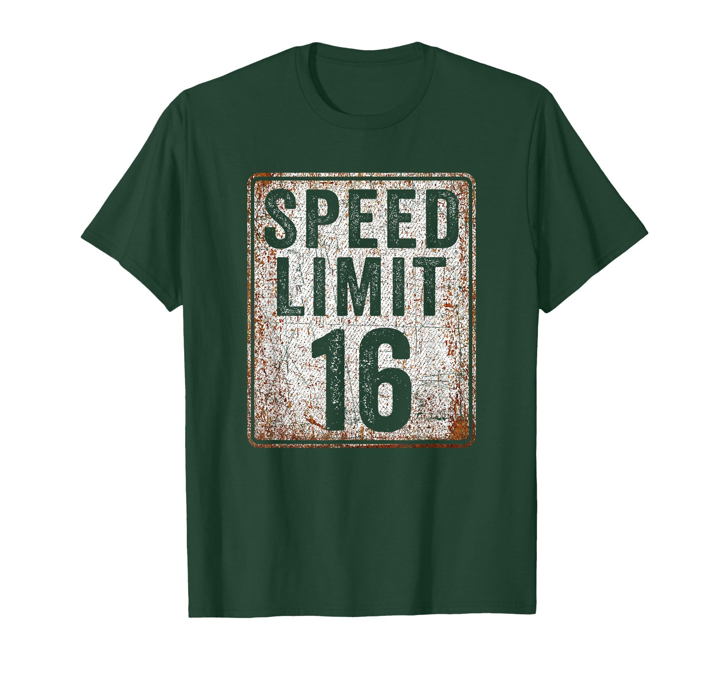 16th Birthday Speed Limit Sign 16 MPH 16 Year Old Funny T-Shirt