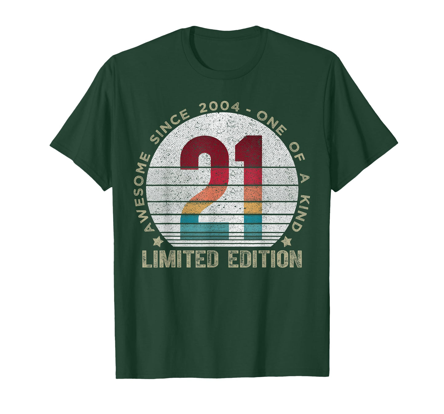 21 Year Old Gifts Vintage 2004 Limited Edition 21st Birthday T-Shirt