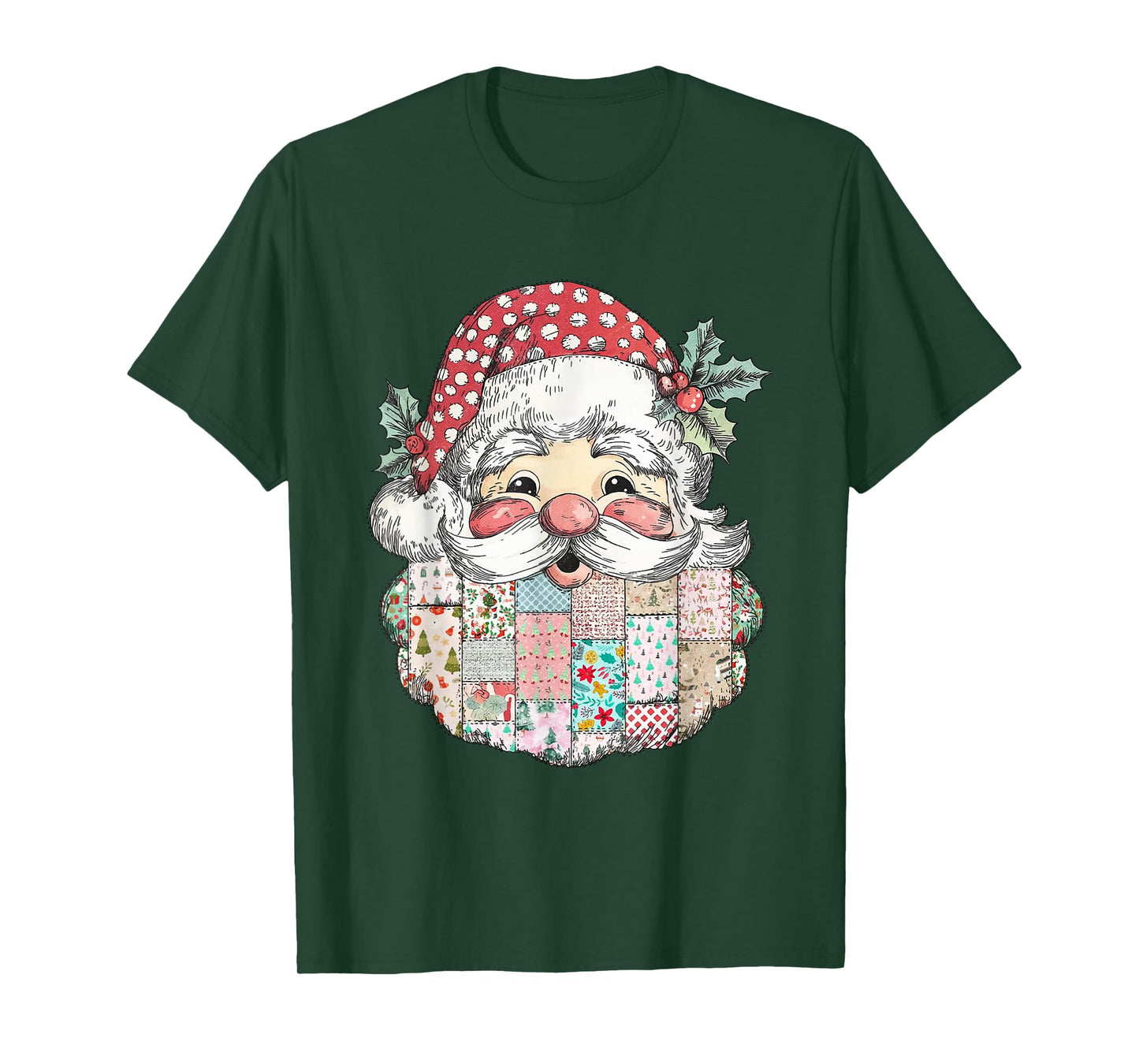 Retro Funny Santa Claus Christmas Merry and Bright Cute Xmas T-Shirt