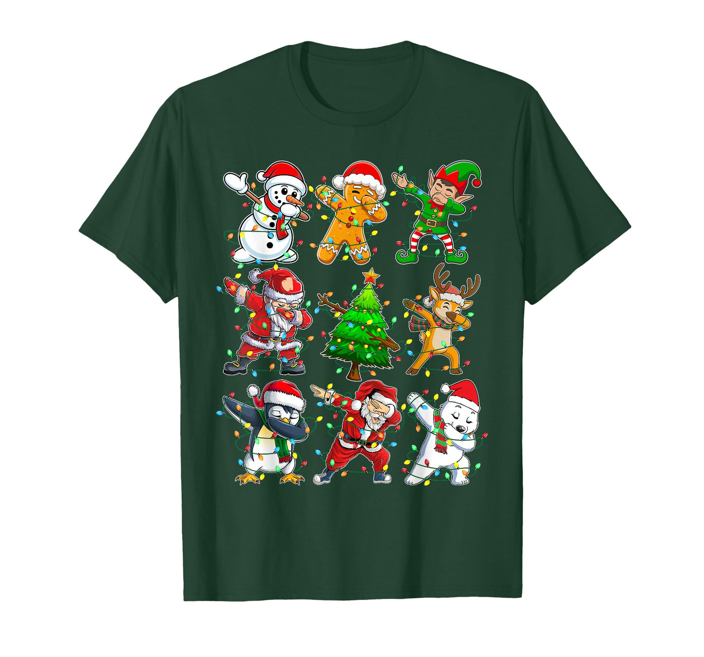 Dabbing Santa Elf Friends Christmas Dab Boys Girls Kids Xmas T-Shirt