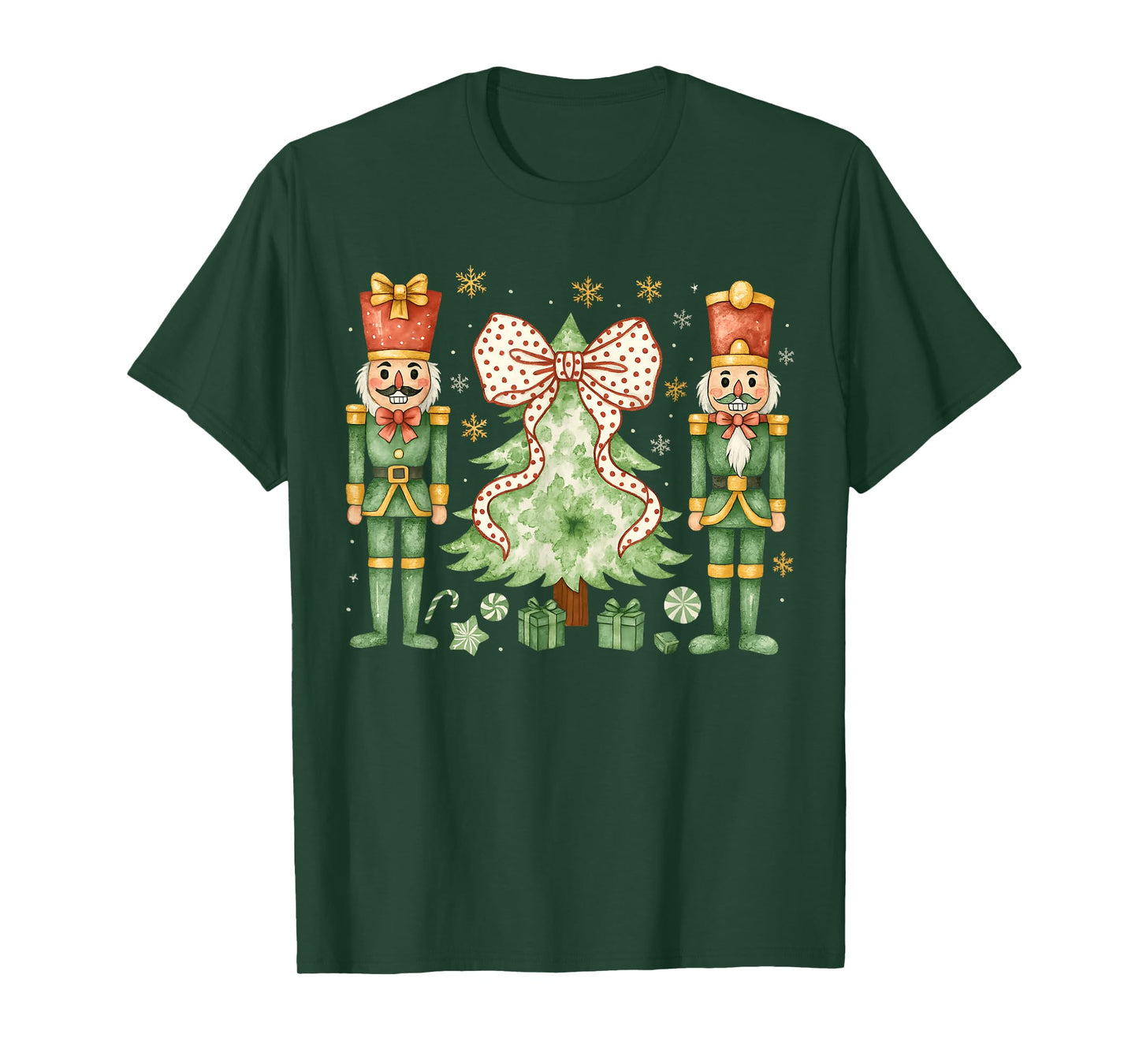 Merry Christmas Tree Nutcracker Ballet Dance Women Kids Girl T-Shirt