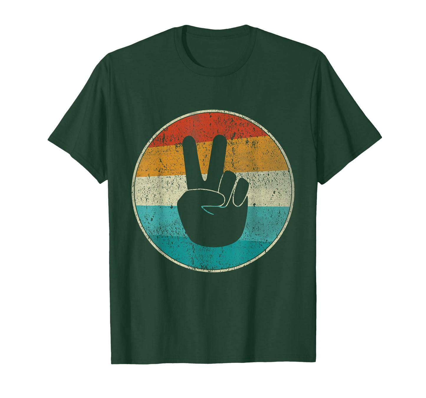 Retro Peace Sign V Fingers Vintage 60s 70s 80s Cool Graphic T-Shirt