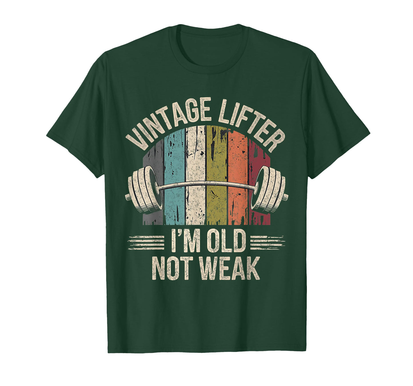 Vintage Lifter I'm Old Not Weak Fitness Gym Funny Men T-Shirt