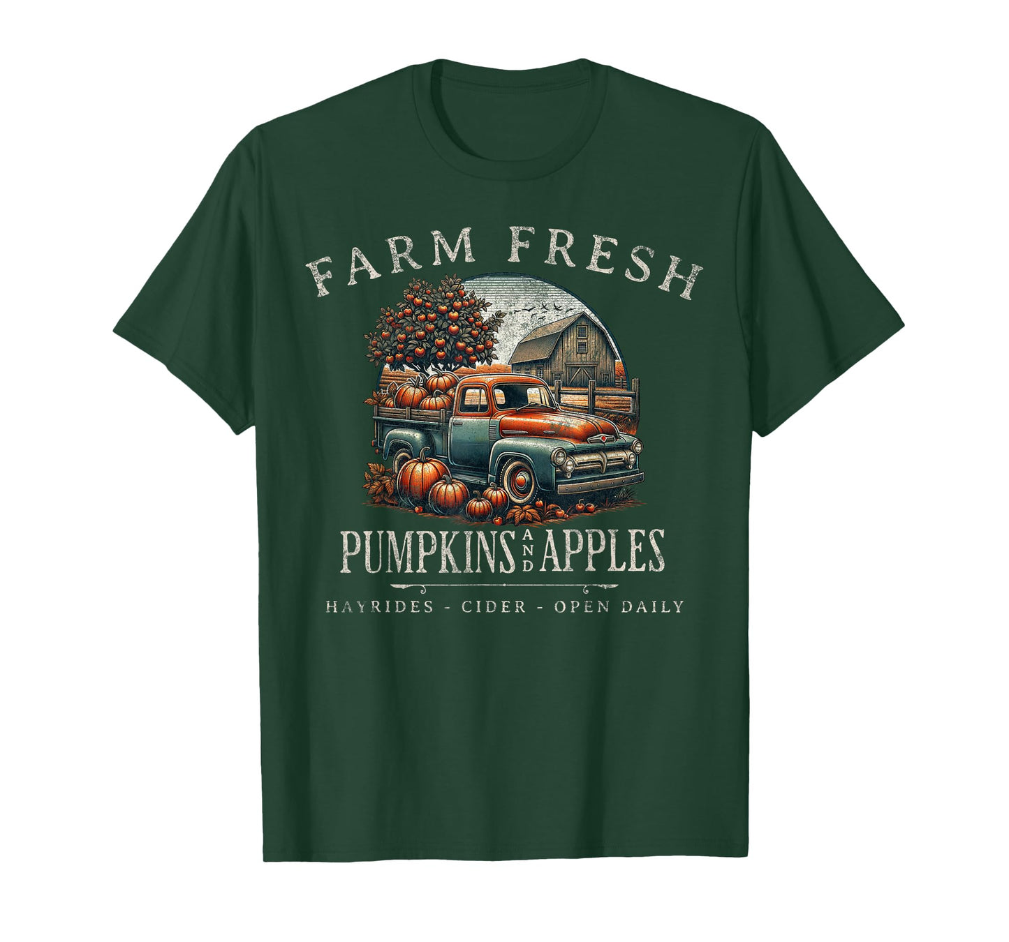 Farm Fresh Pumpkins Apple Orchard Pumpkin Patch Rustic Fall T-Shirt