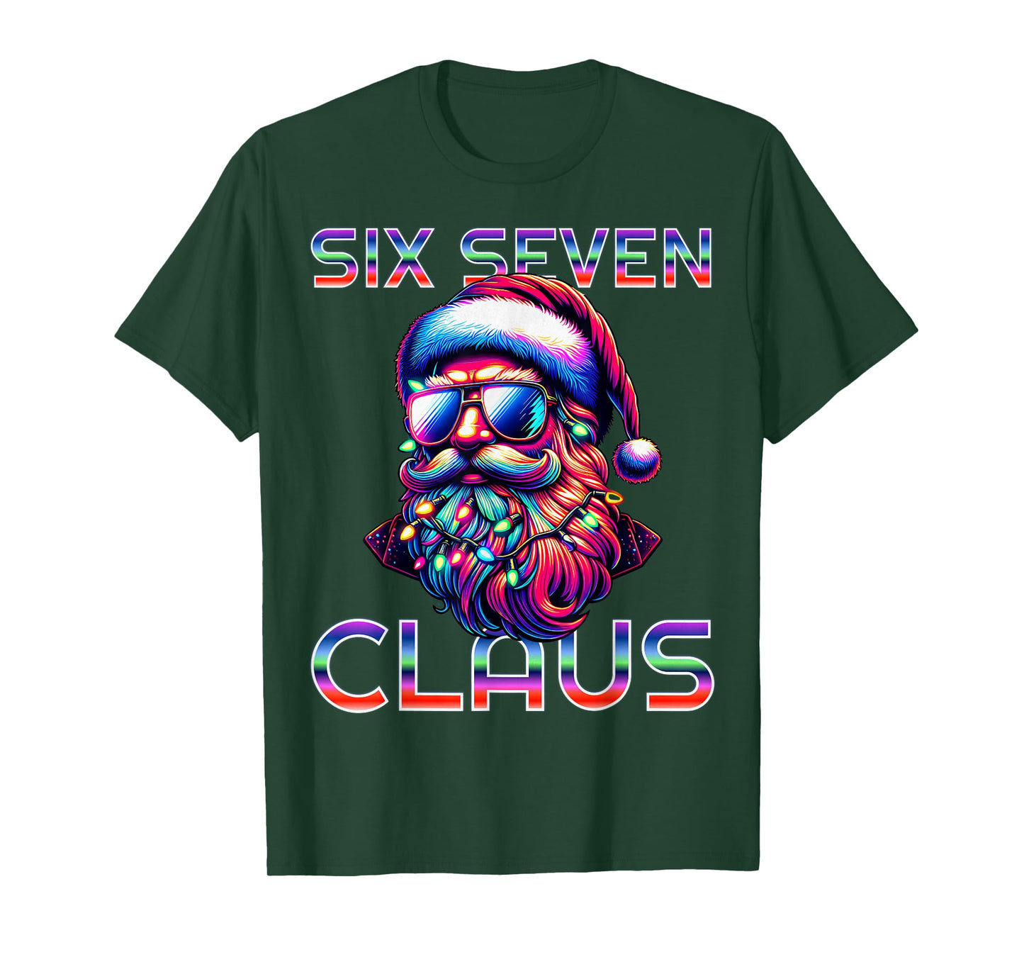 67 Christmas Funny Six Seven Meme Brainrot Santa Claus Boys T-Shirt