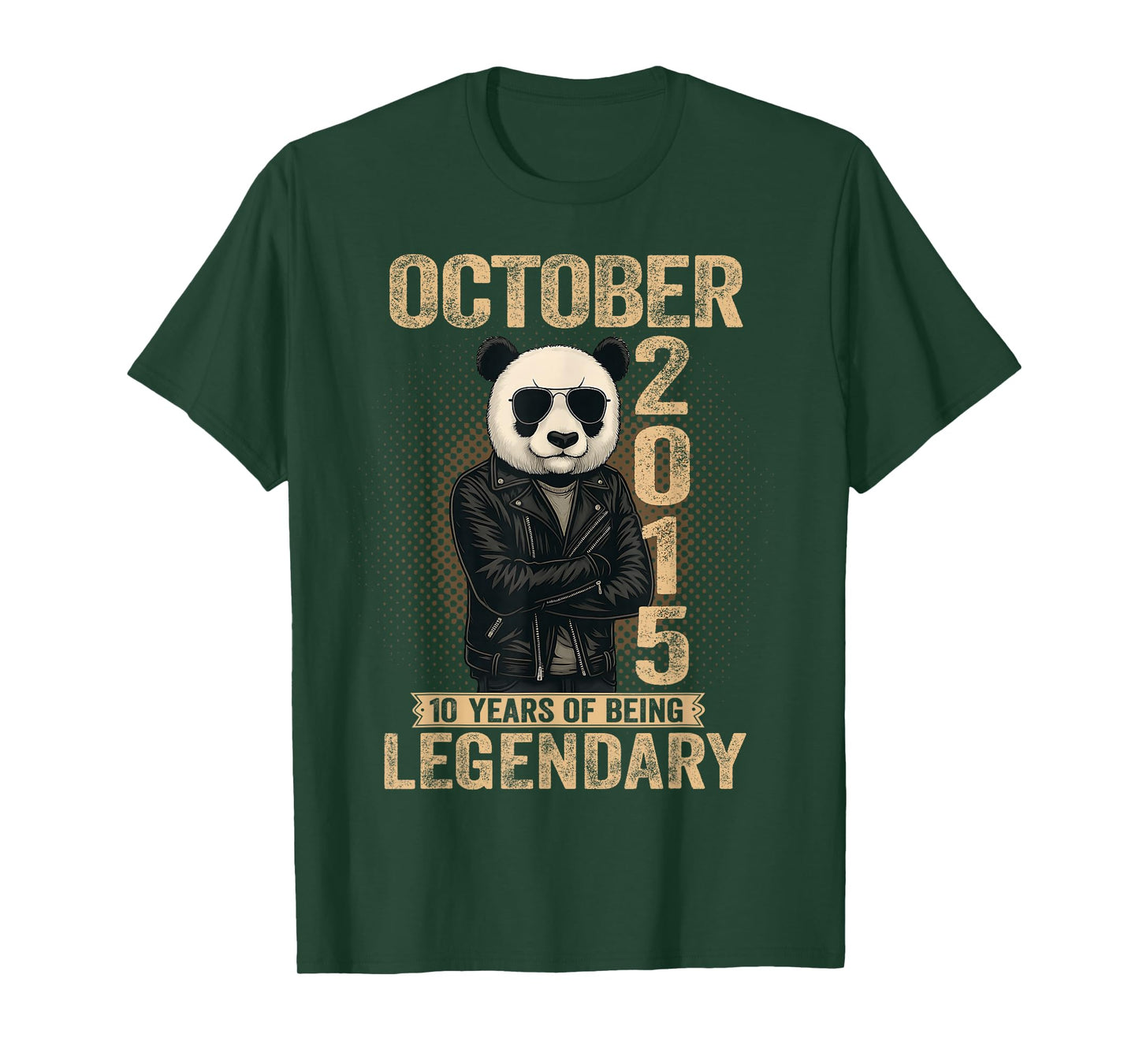 October 10th Birthday Men Women 2015 Awesome Panda Lovers T-Shirt