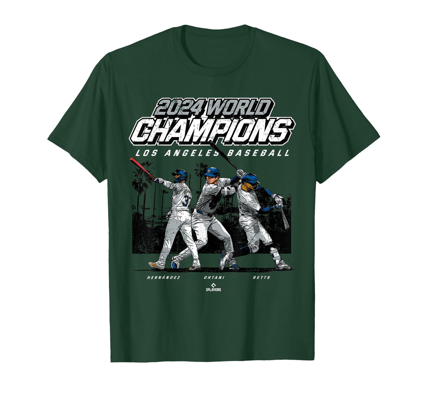 2024 Los Angeles World Champions Ohtani, Betts & Hernández T-Shirt