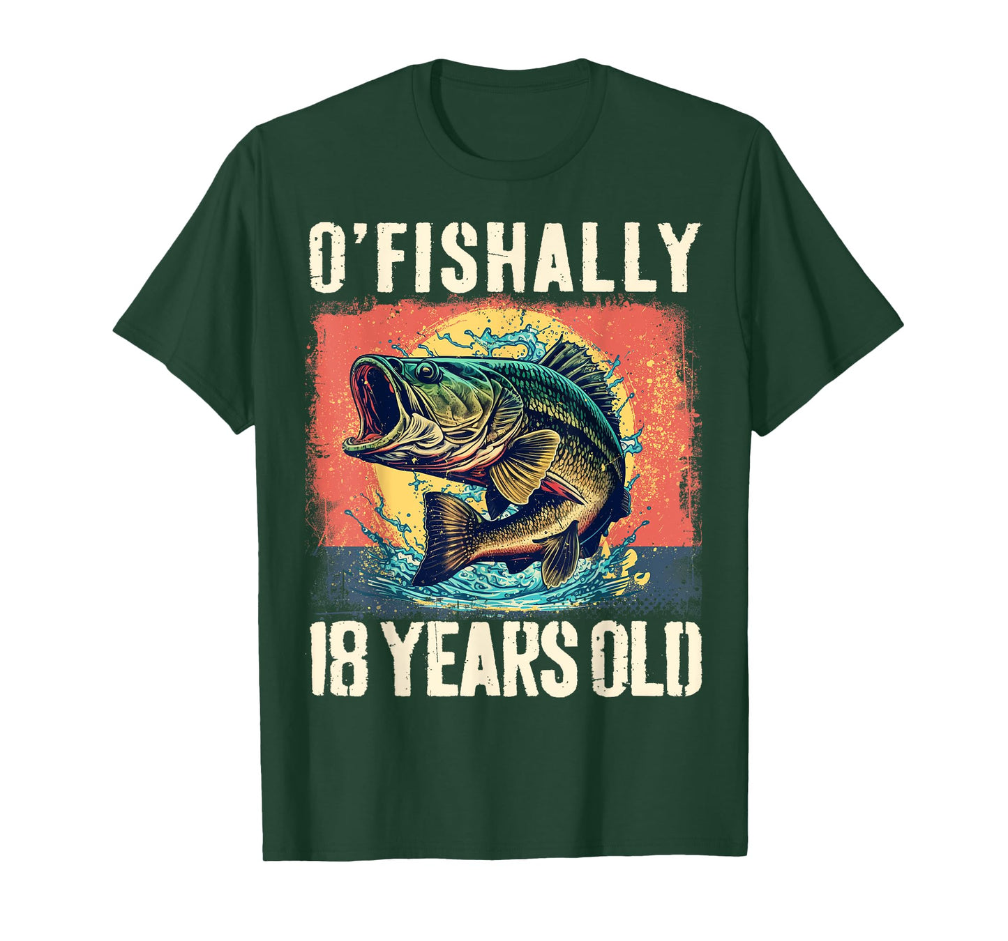 Ofishally 18 Years Old 2007 Fishing Fisherman 18th Birthday T-Shirt