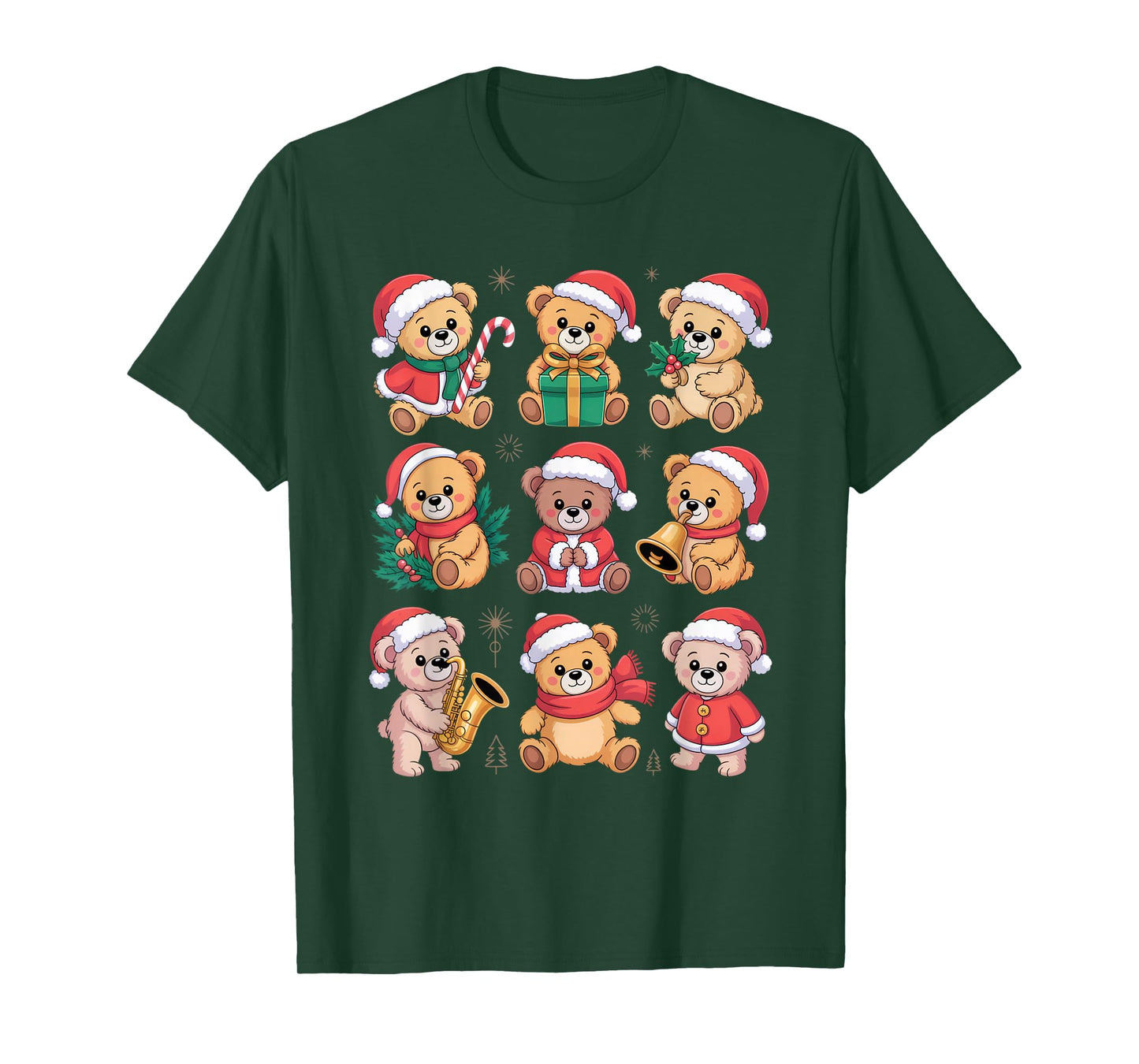 Adorable Santa Bears Christmas Cheer for Kids and Festive T-Shirt