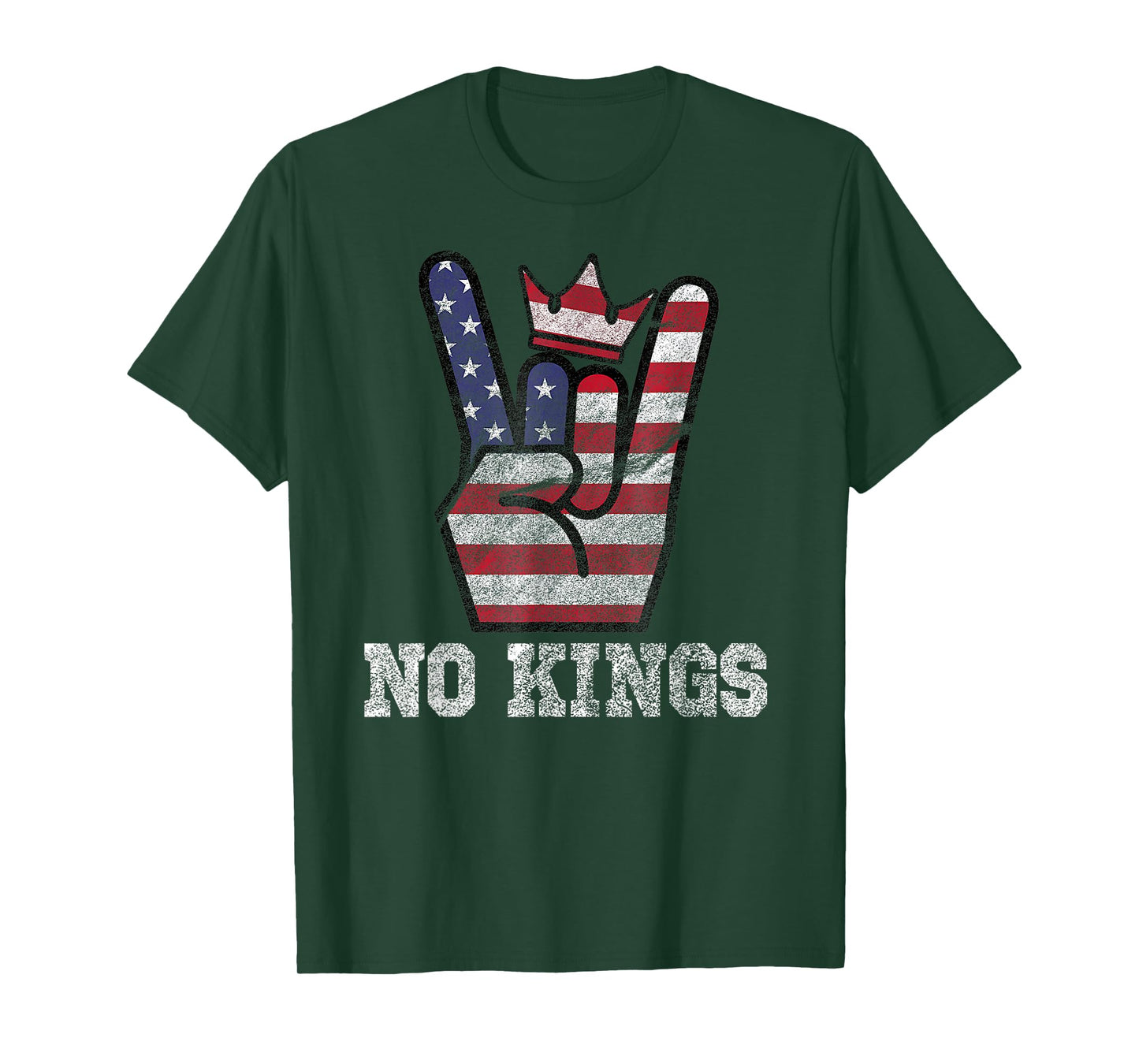 No Kings Shirt 4th of July Vintage American Flag No Kings T-Shirt