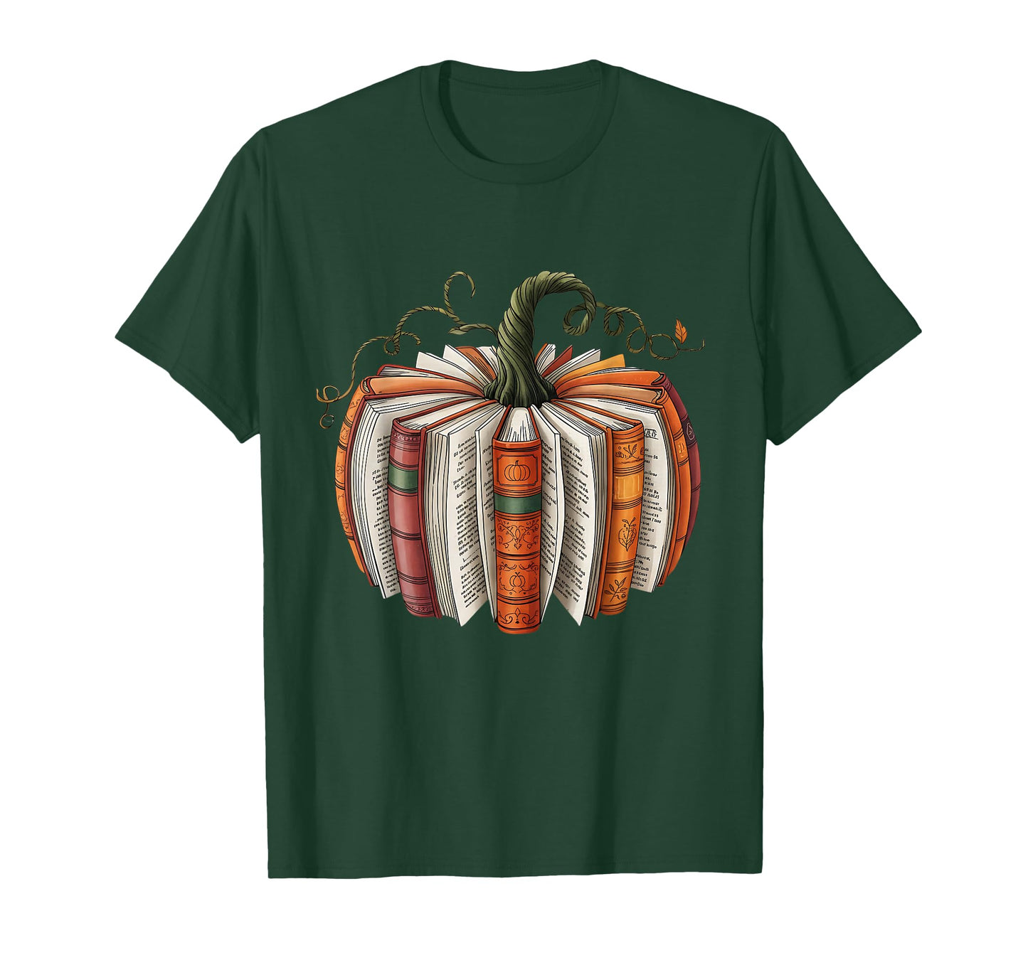 Fall Book Pumpkin Retro Reading Halloween Teacher T-Shirt