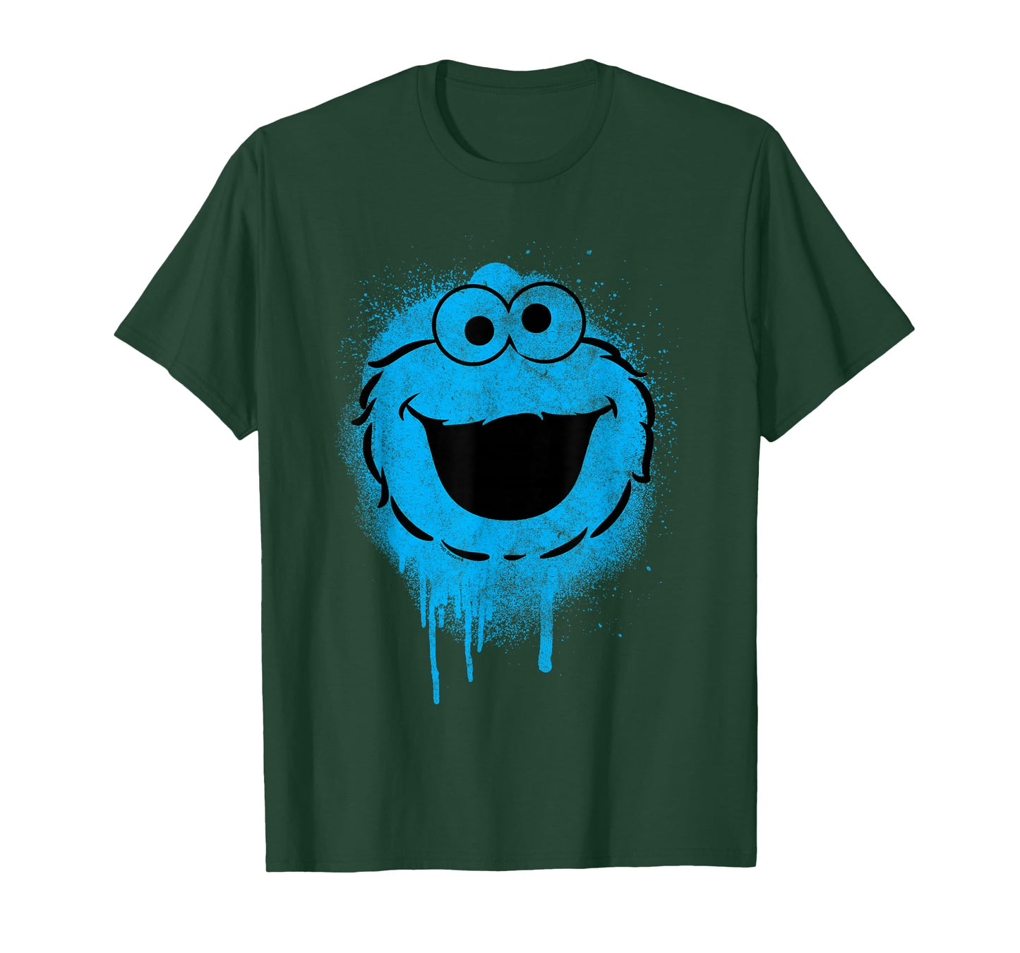 Sesame Street Cookie Monster Graffiti Face Halloween Costume T-Shirt