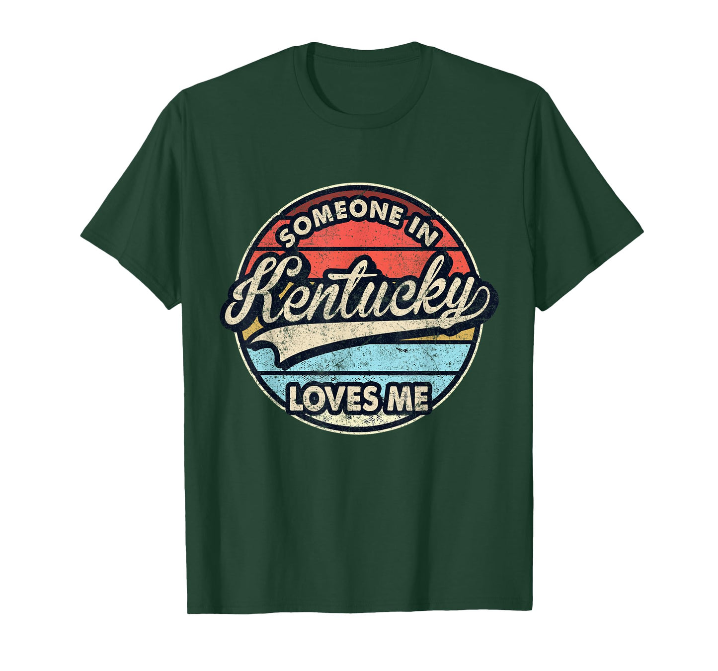 Someone In Kentucky Loves Me US State Cool Retro T-Shirt