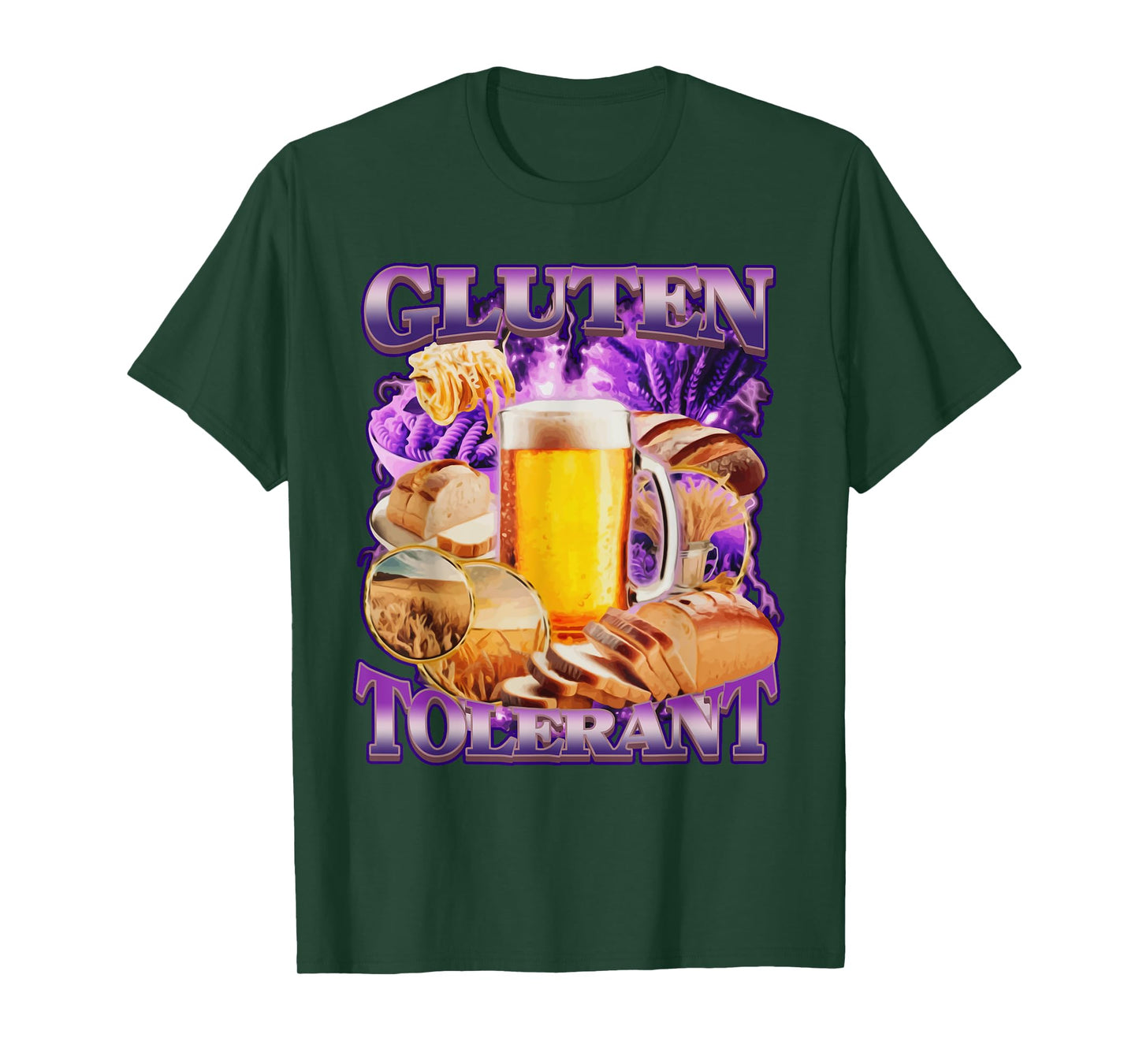 Gluten Tolerant Funny Ketosis Keto Diet Bread Beer Noodles T-Shirt
