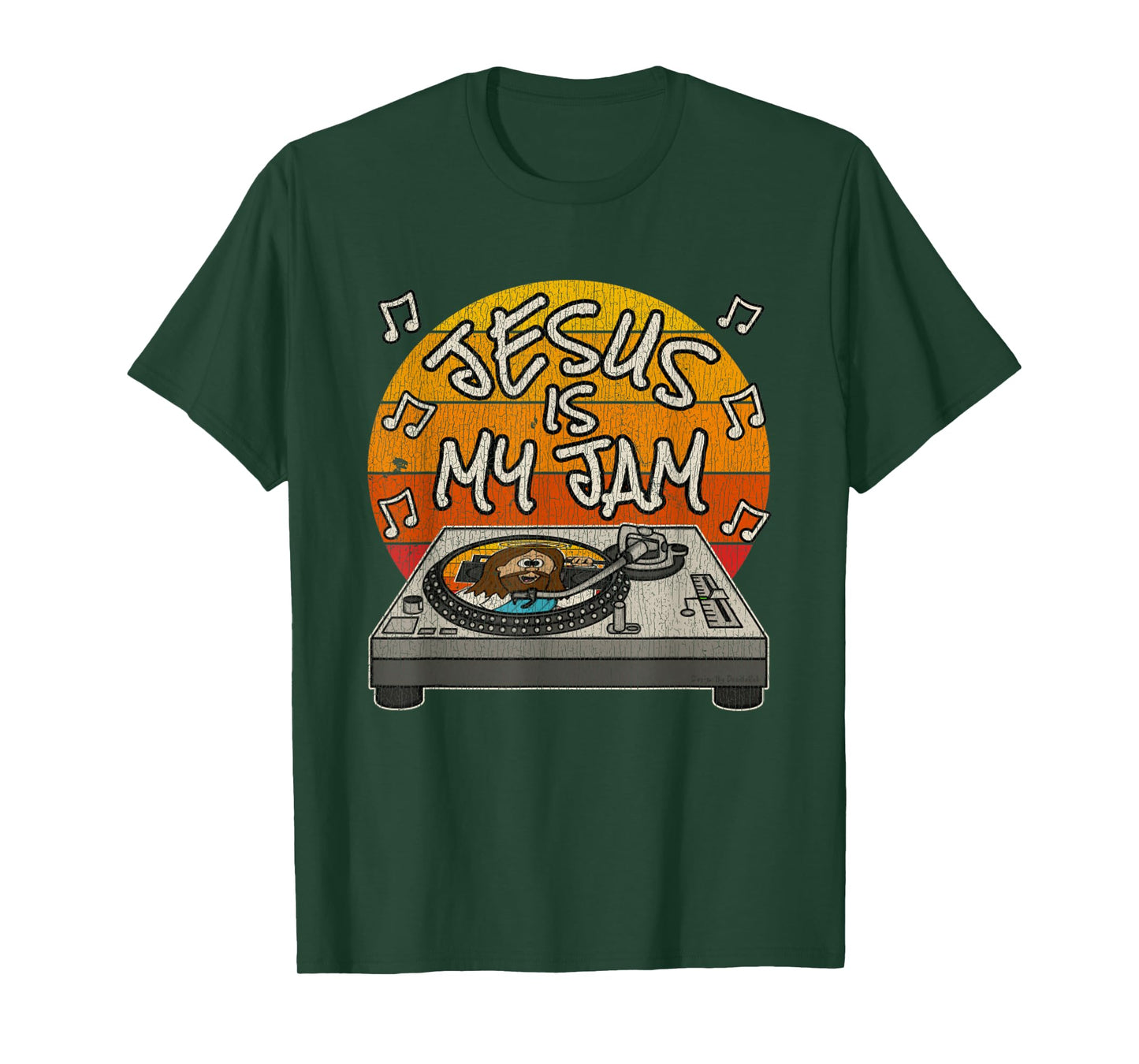 Vintage Jesus Is My Jam Christian DJ Church Musician T-Shirt