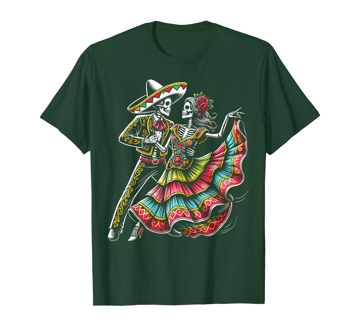 Dia De Los Muertos Skeletons Dancing Mexican Day Of Dead T-Shirt