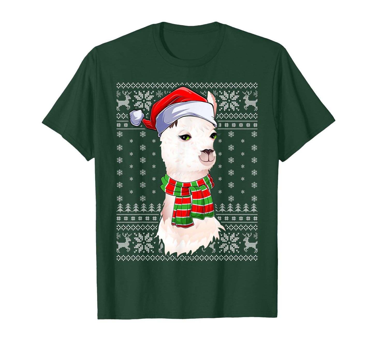 Alpaca Llama Ugly Christmas Sweaters Funny Llama Lover Xmas T-Shirt