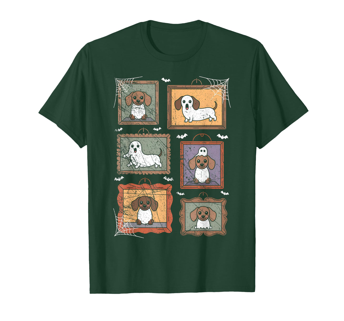 Dog in Ghost Costume Funny Halloween Puppy Lover T-Shirt