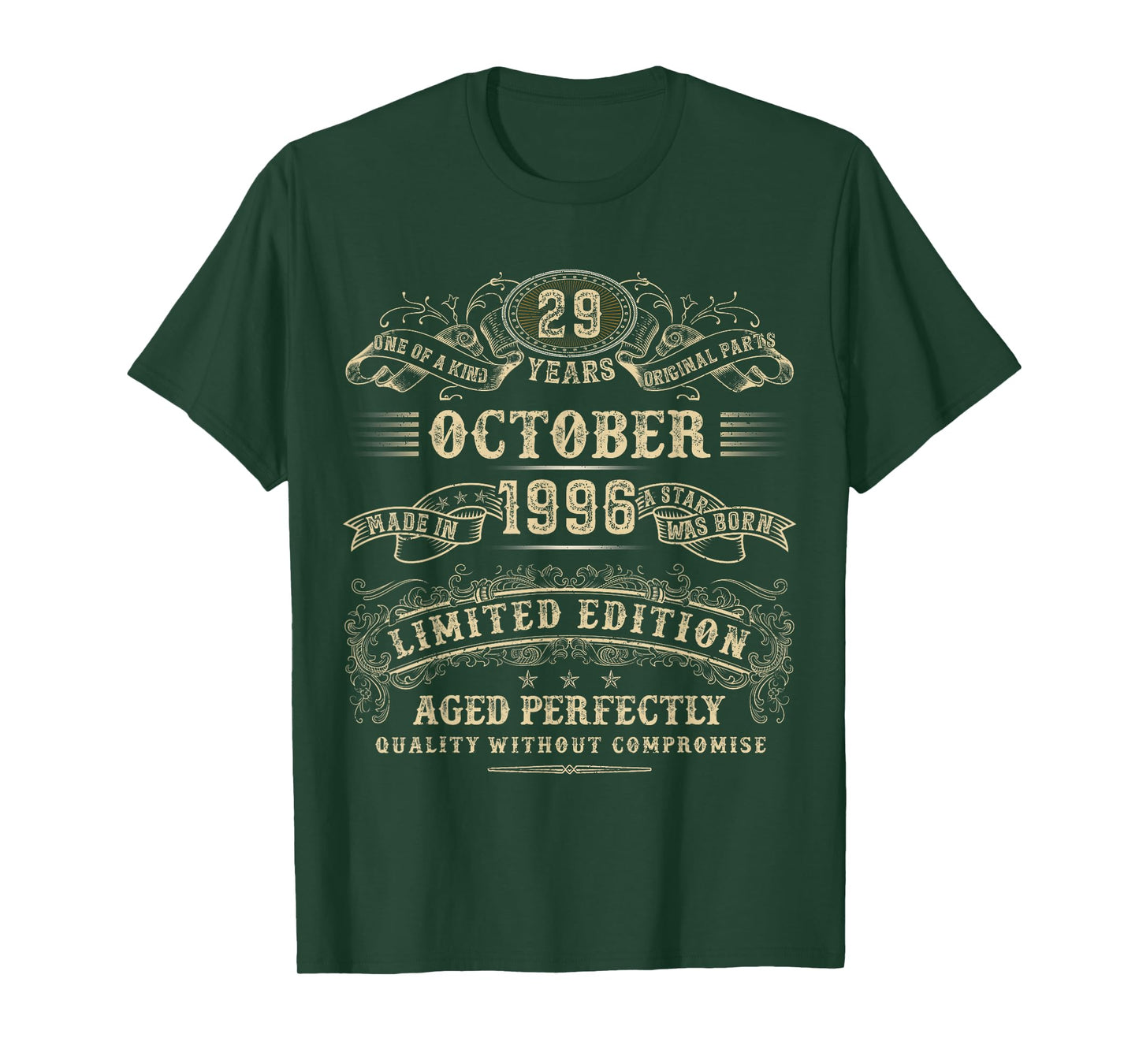 29 Year Old Gifts 29th Birthday October 1996 Limited Edition T-Shirt