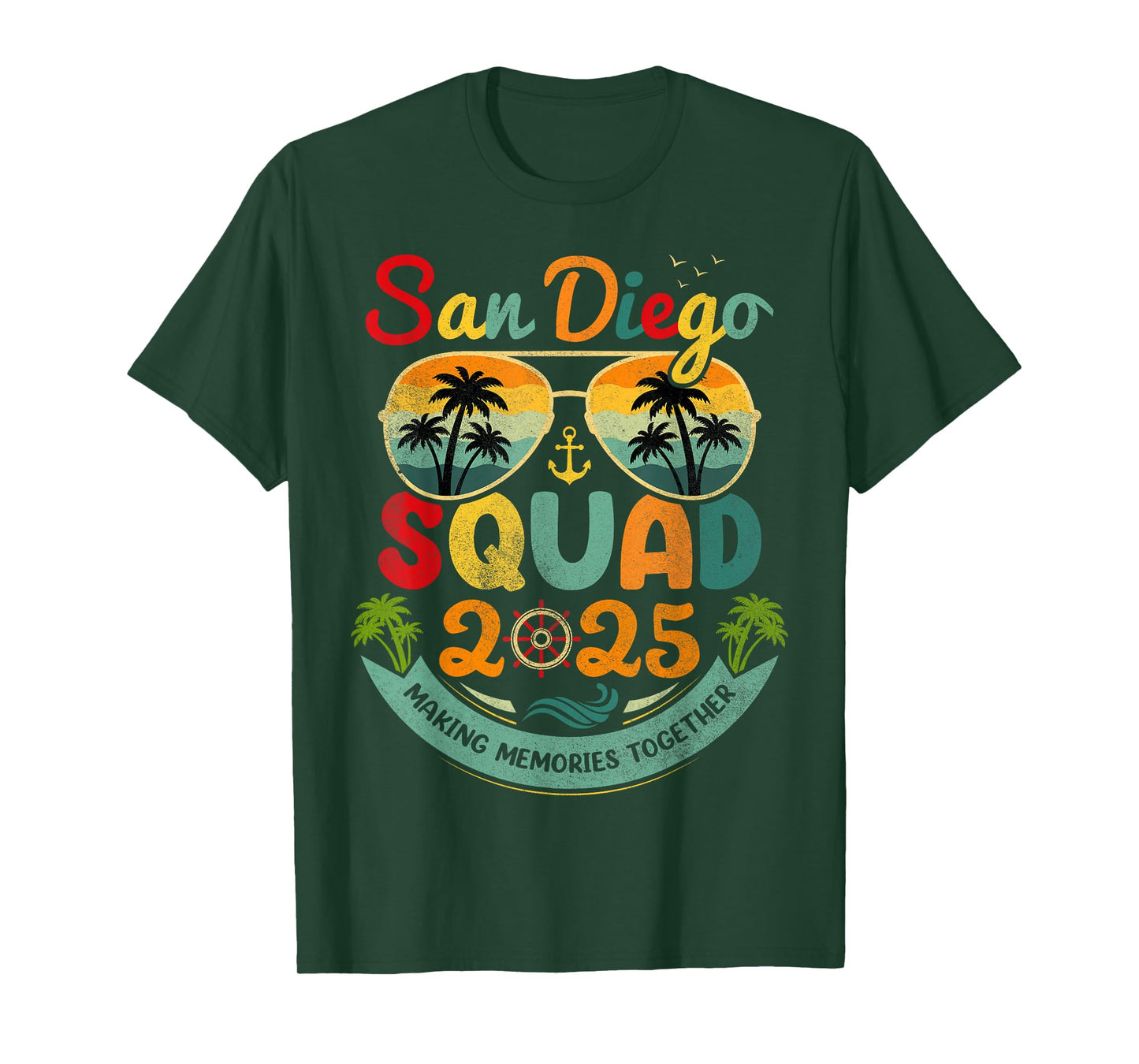 San Diego Squad 2025 Beach Vacation Vintage San Diego Group T-Shirt