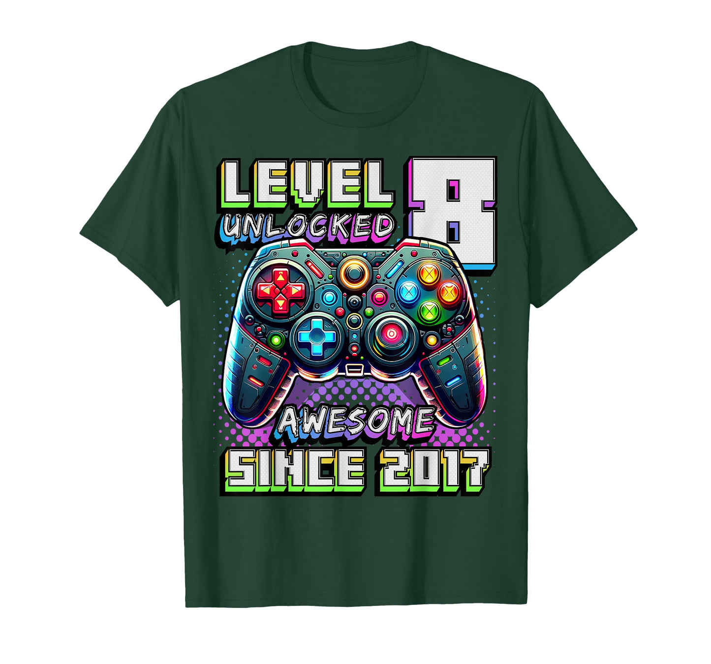 8th Birthday Boy Level 8 Gamer 8 Year Video Game Party T-Shirt
