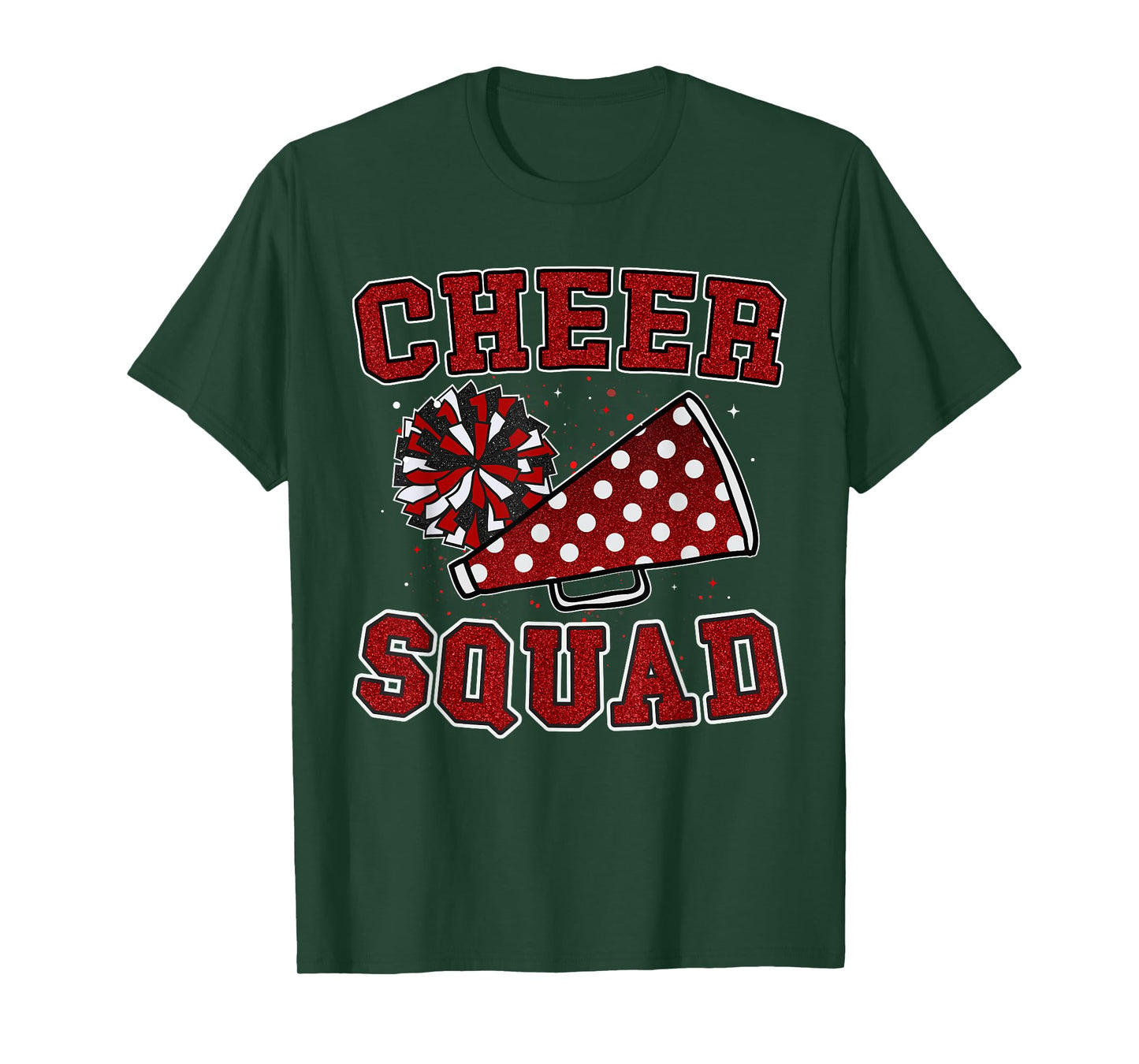 Funny Red Cheerleading Cheerleader Cheer Squad Women Girl T-Shirt