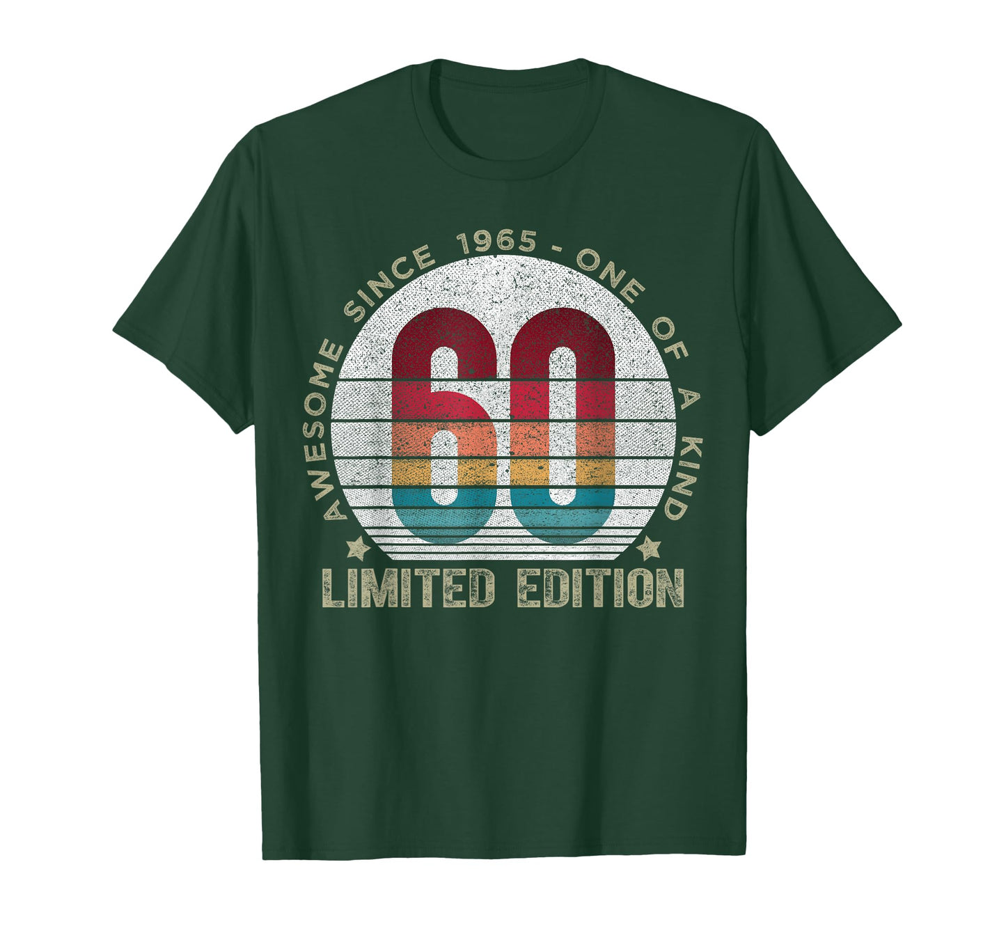 60 Year Old Gifts Vintage 1965 Limited Edition 60th Birthday T-Shirt