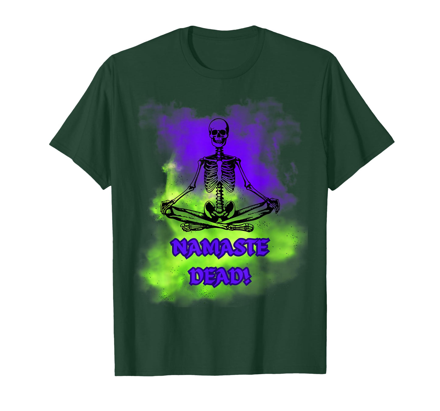 Funny Skeleton Yoga – Namaste Dead Halloween Meditation T-Shirt