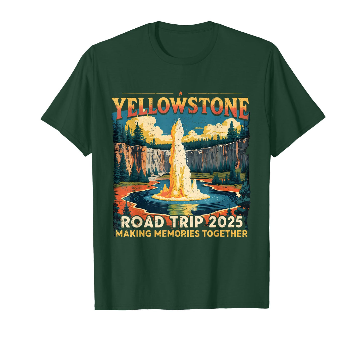 Yellowstone Road Trip 2025 Vintage Tee T-Shirt
