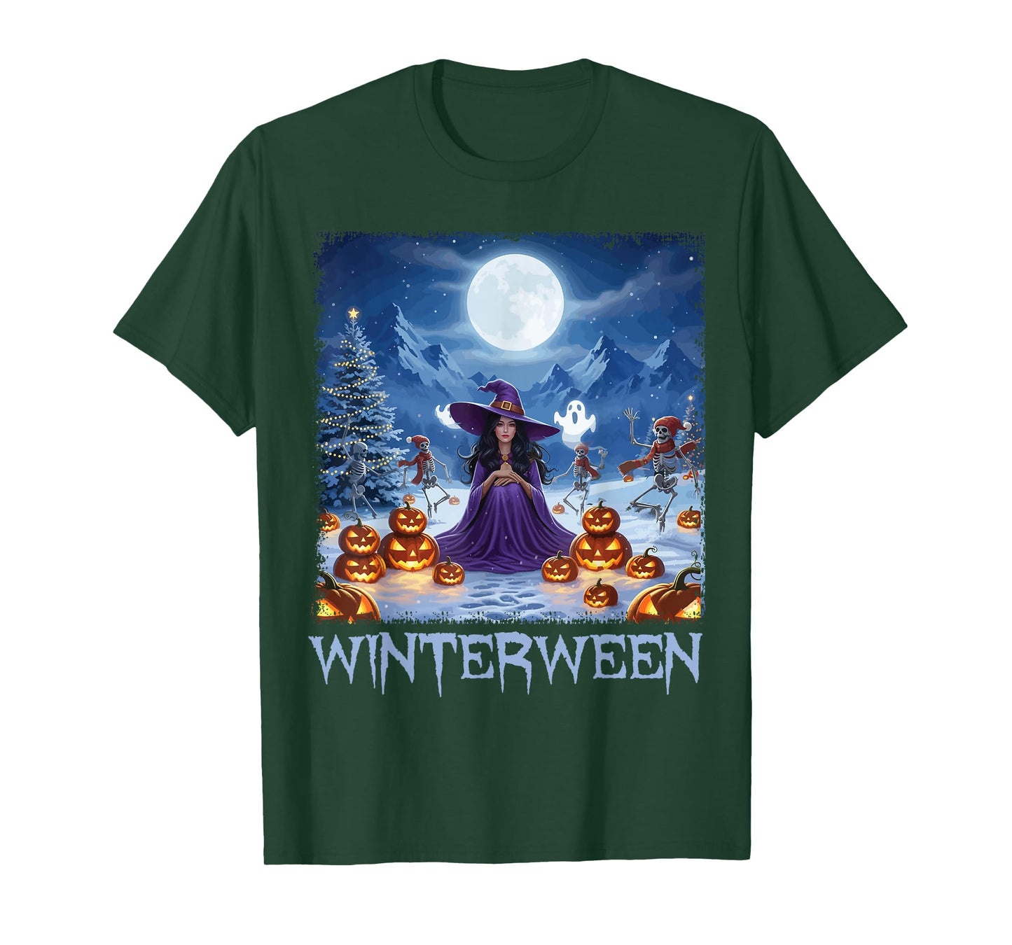 Winterween Winter Halloween Christmas Witch Winterween T-Shirt