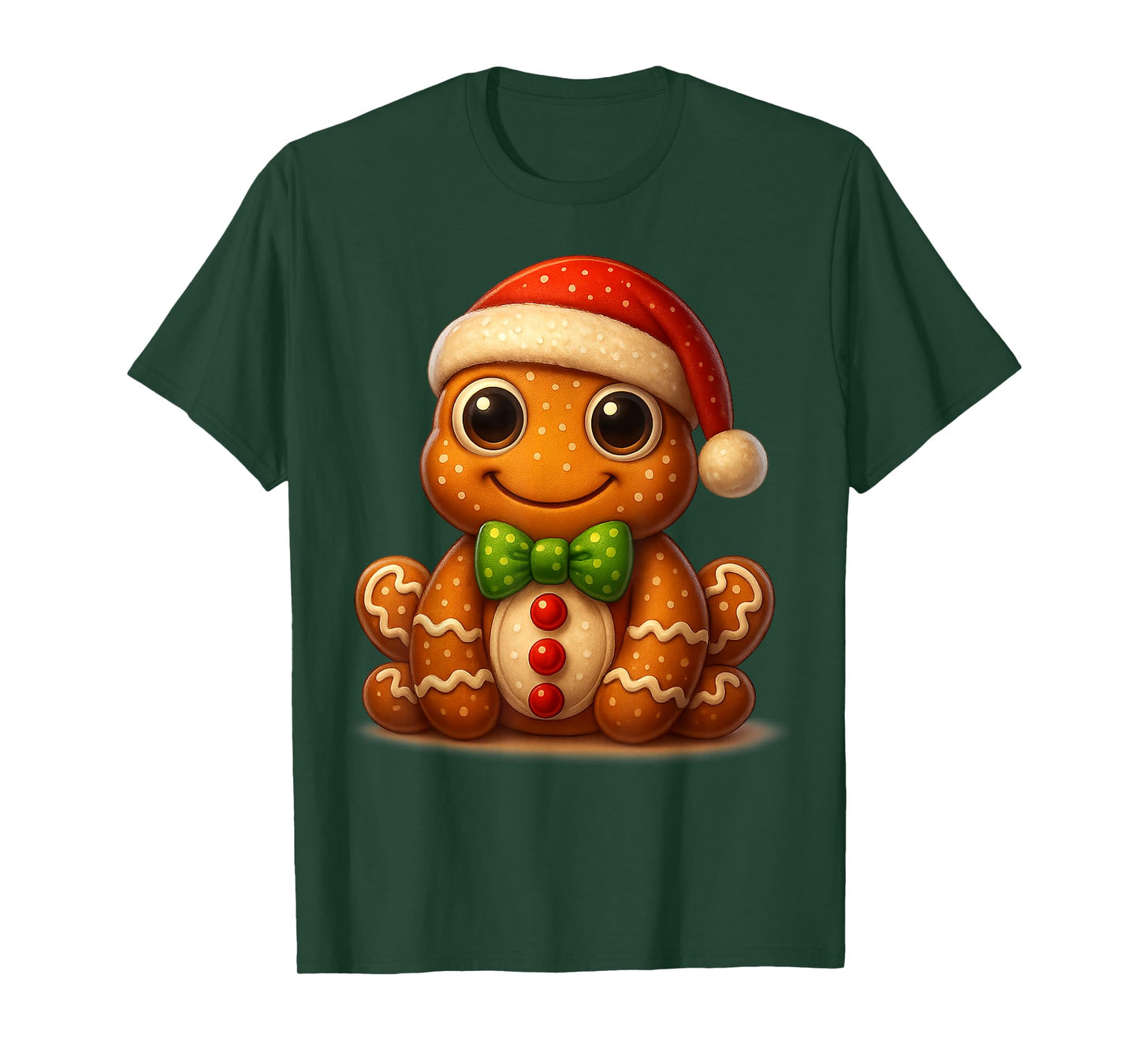 Funny Gingerbread Man Frog Christmas Tees Womens Mens Gifts T-Shirt