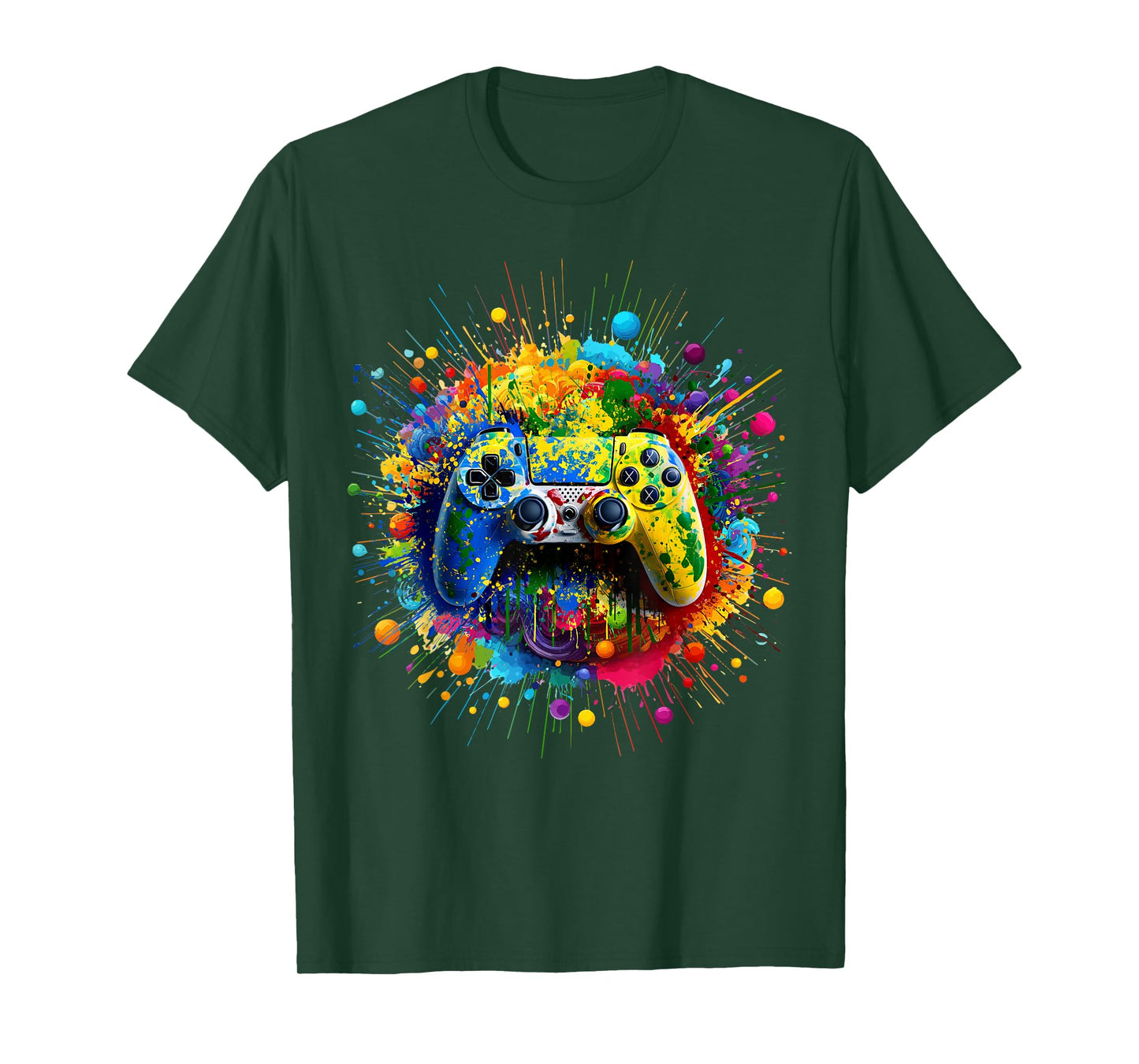 Retro Polka Dots Gaming Controller Video Gamers Dot Day Boys T-Shirt