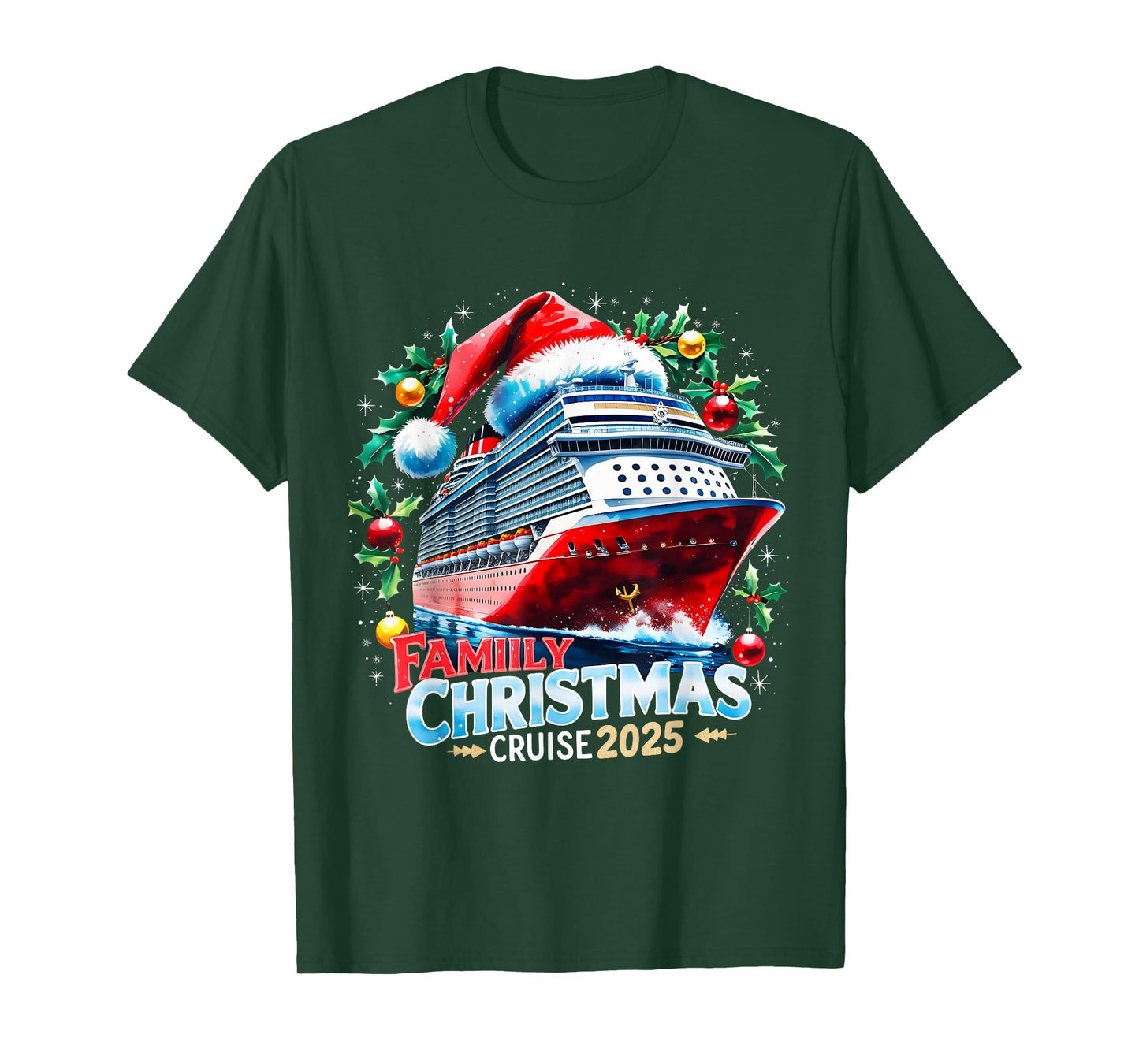 Family Christmas Cruise 2025 Holiday Vacation Tee T-Shirt