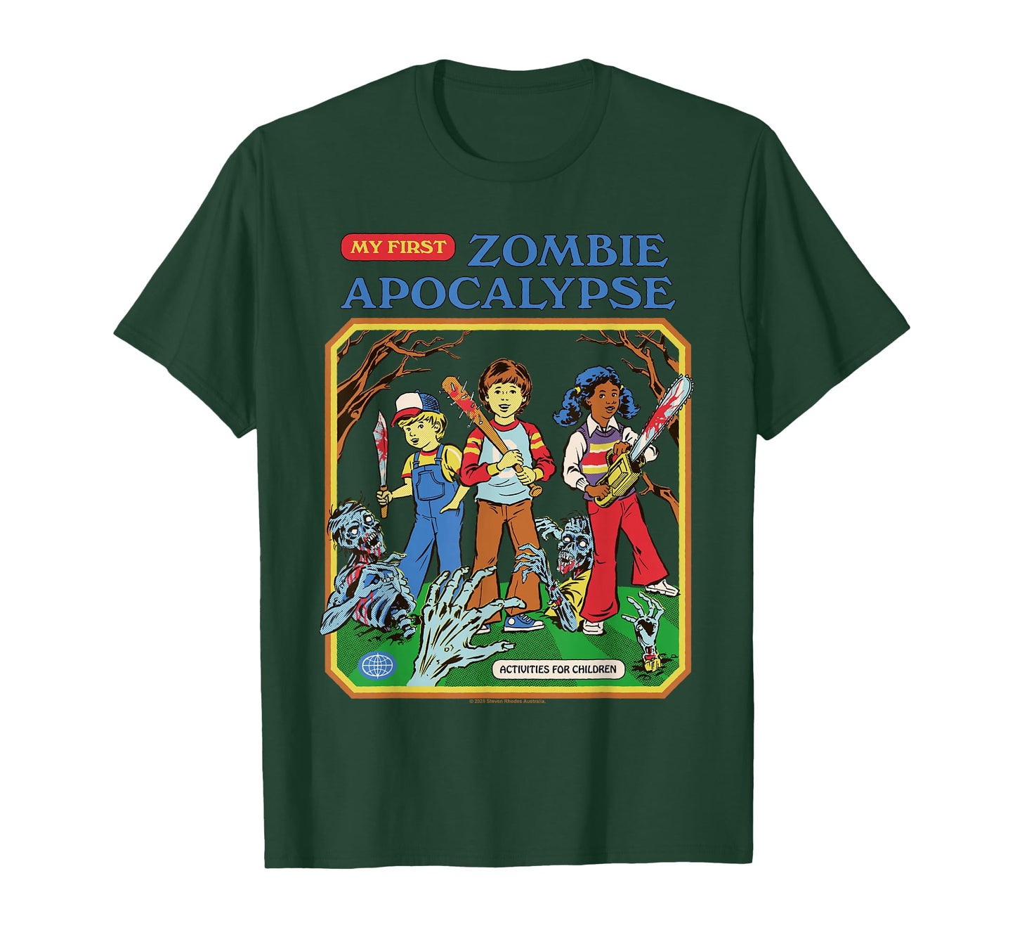 Zombie Apocalypse Sarcastic Retro Vintage Funny Adult Humor T-Shirt