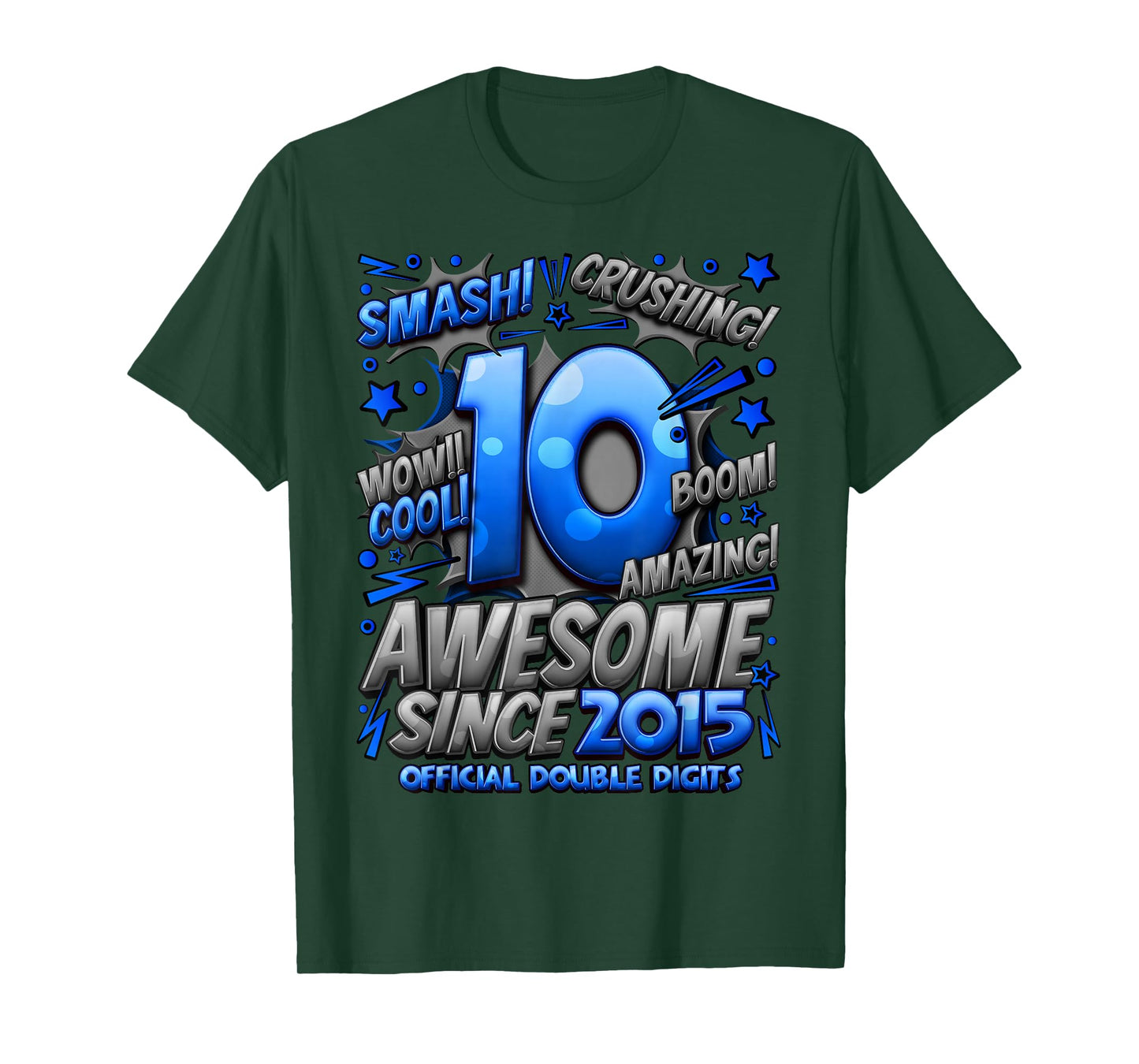 Official Double Digits 10 Year Old Gifts 10th Birthday Boy T-Shirt