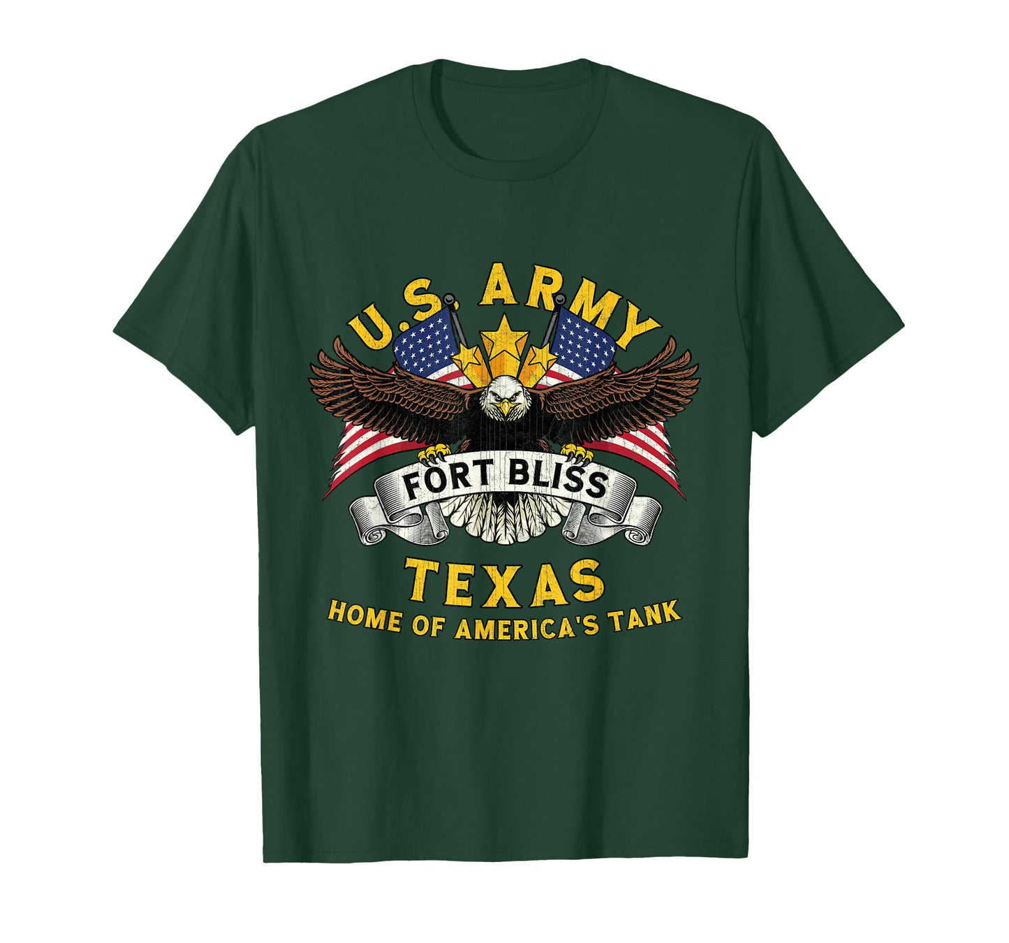 Fort Bliss Texas TX Vintage Military Base Veterans Day Tee T-Shirt