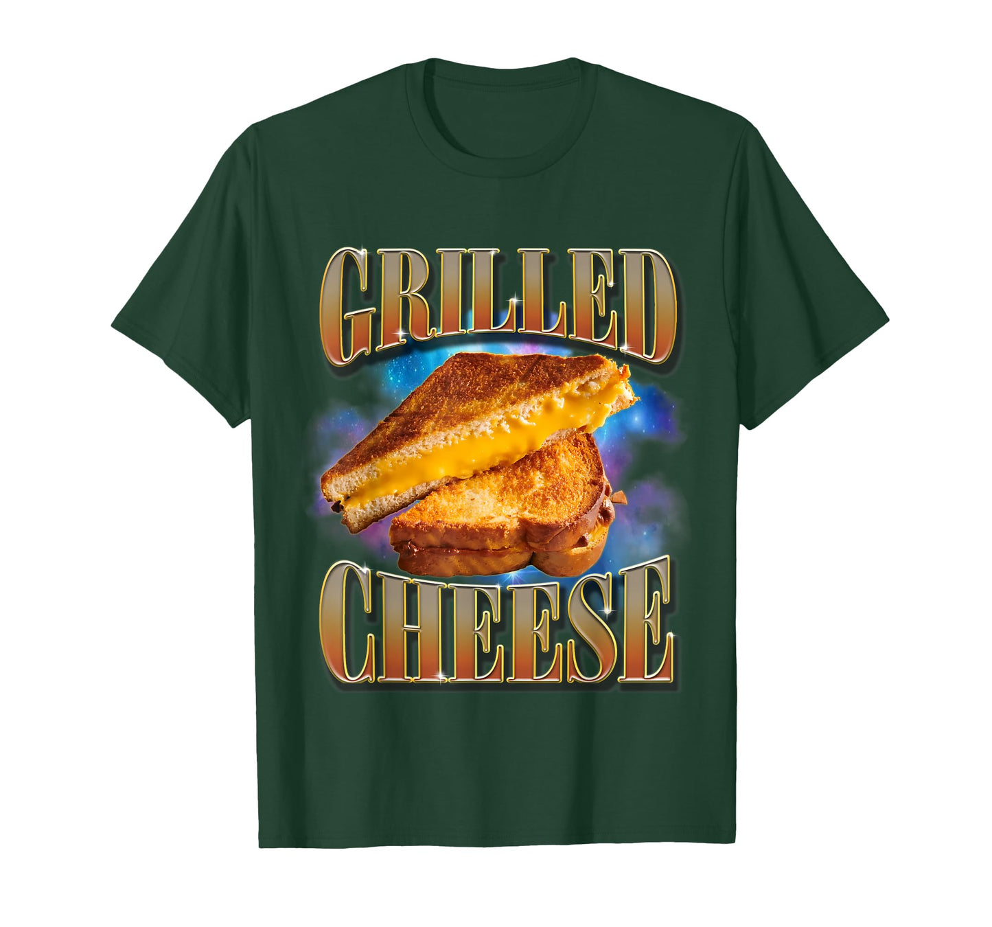 Grilled Cheese Food Lover Funny Gag Weird Meme 90s Trendy T-Shirt