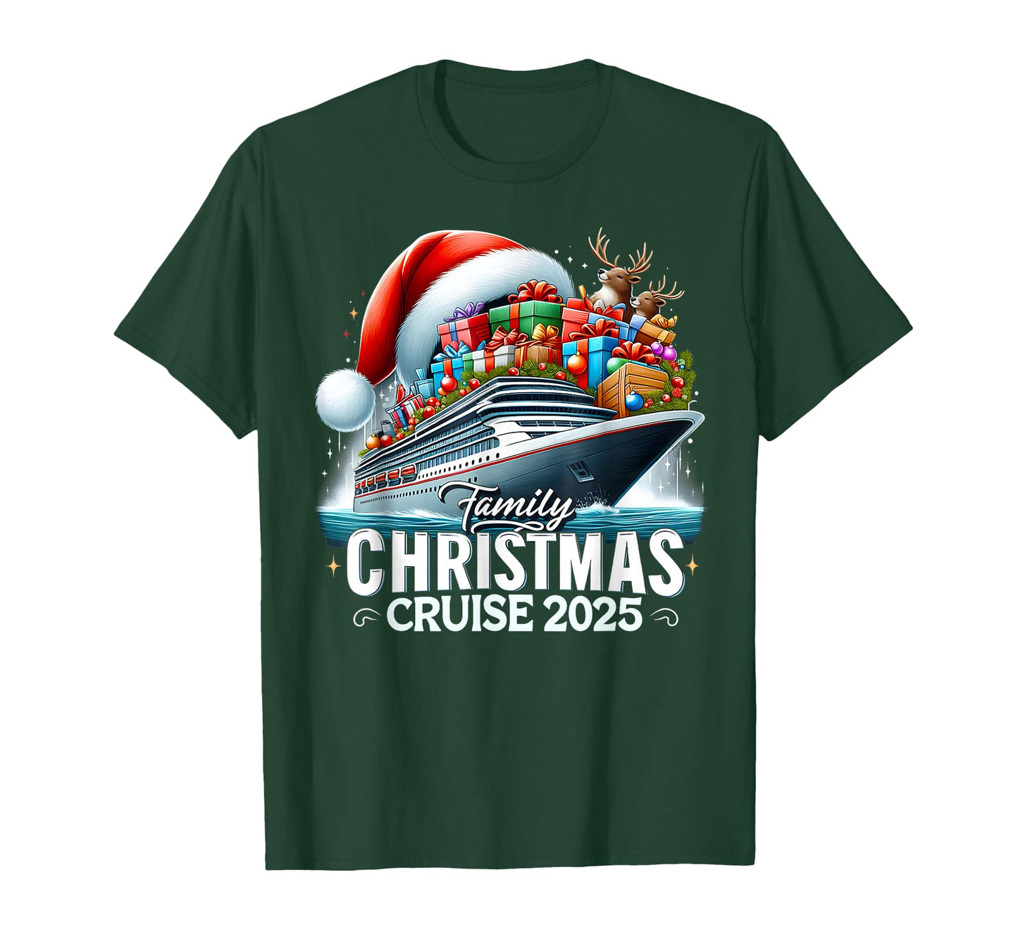 Family Christmas Cruise 2025 Matching Family Cruise Holiday T-Shirt