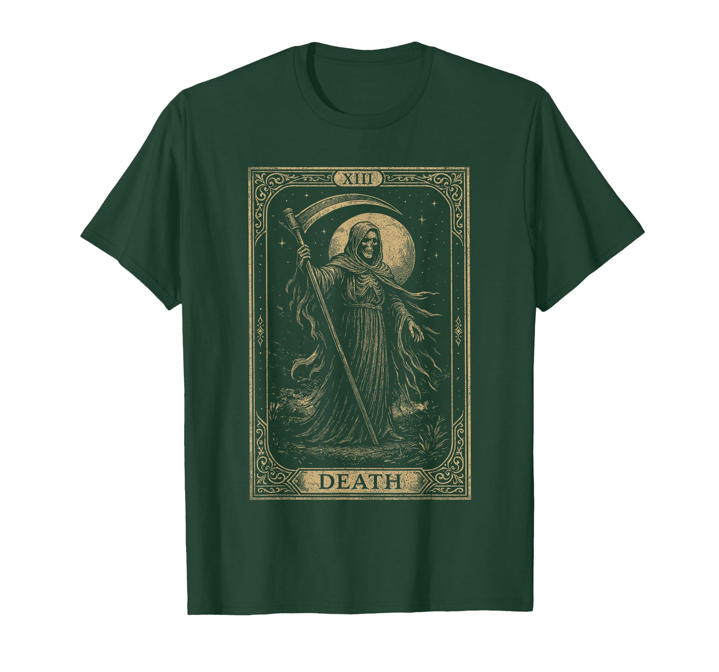 Vintage Halloween Shirt Men, Gothic Grim Reaper Death T-Shirt