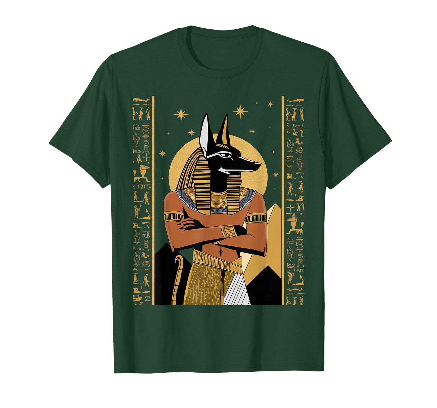 Anubis Egyptian Hieroglyphs T-Shirt