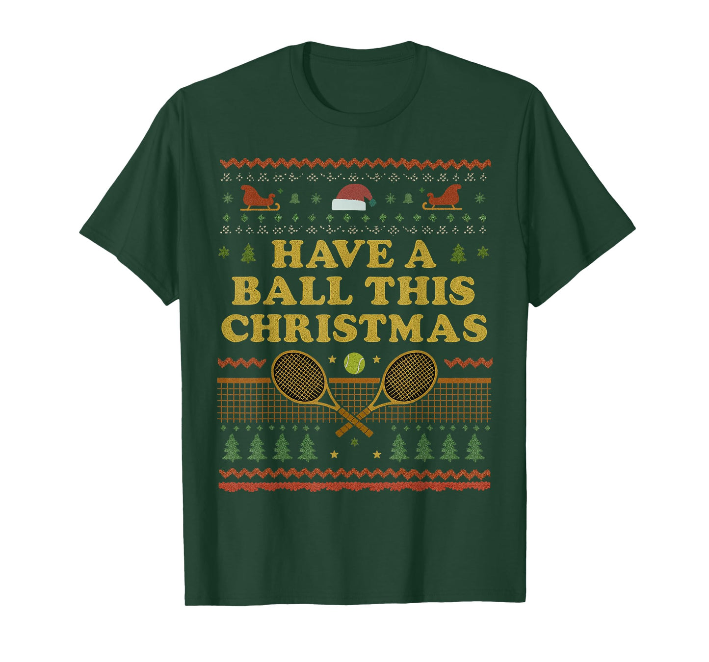 Have a Ball This Christmas Vintage Funny Tennis Xmas T-Shirt