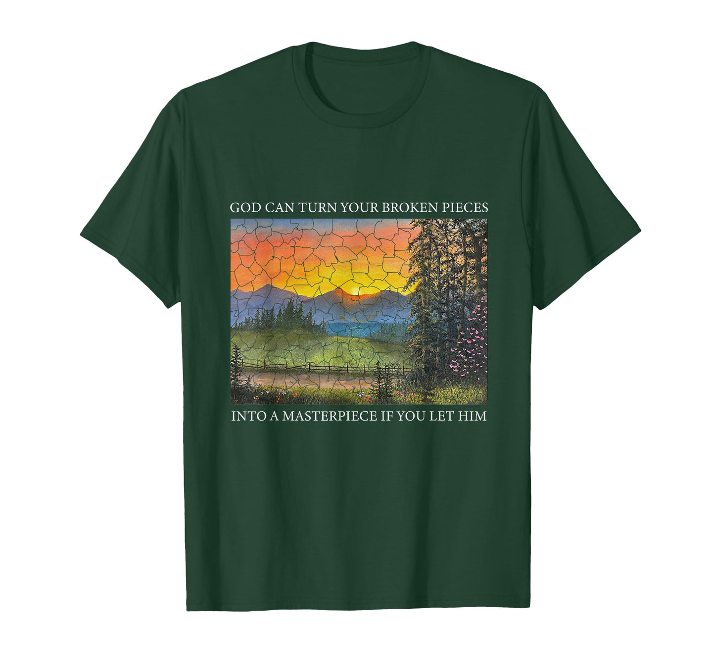 God Can Turn Broken Pieces Into Masterpiece Christian Jesus T-Shirt