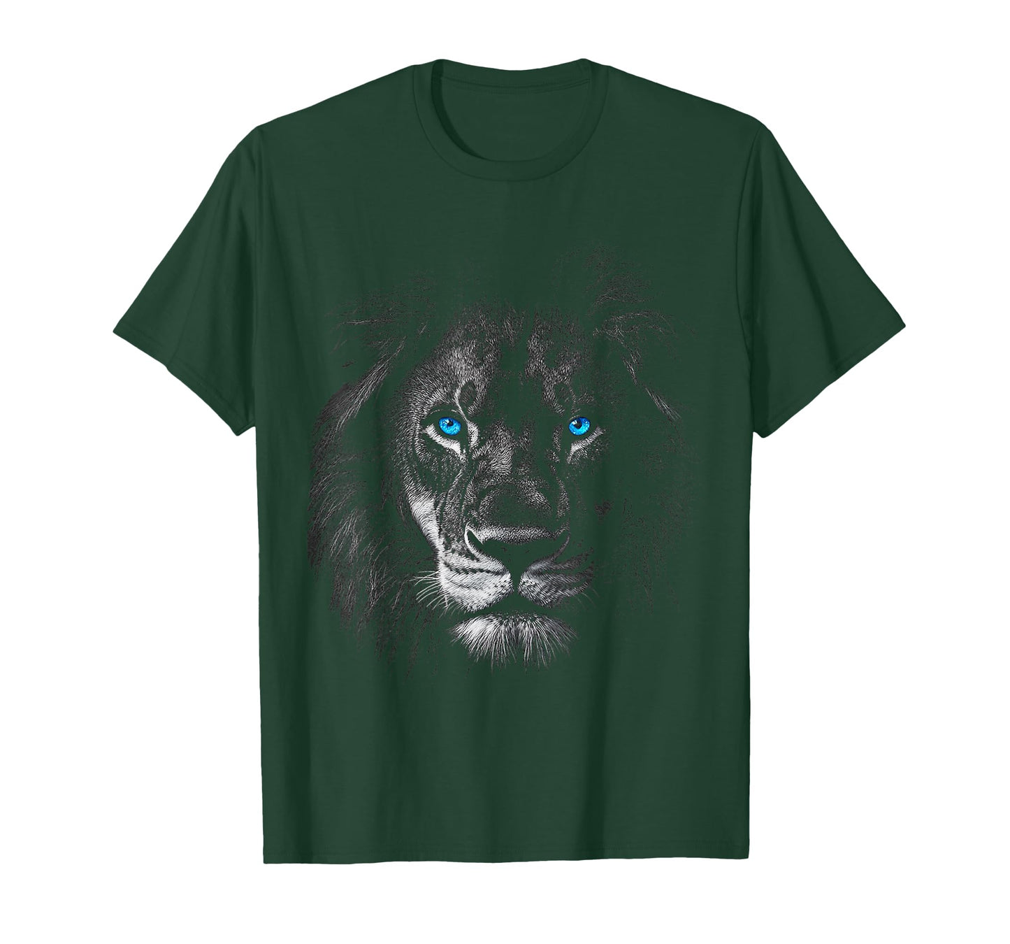 Lion Animal Motif Blue Eyes Artwork Lion T-Shirt