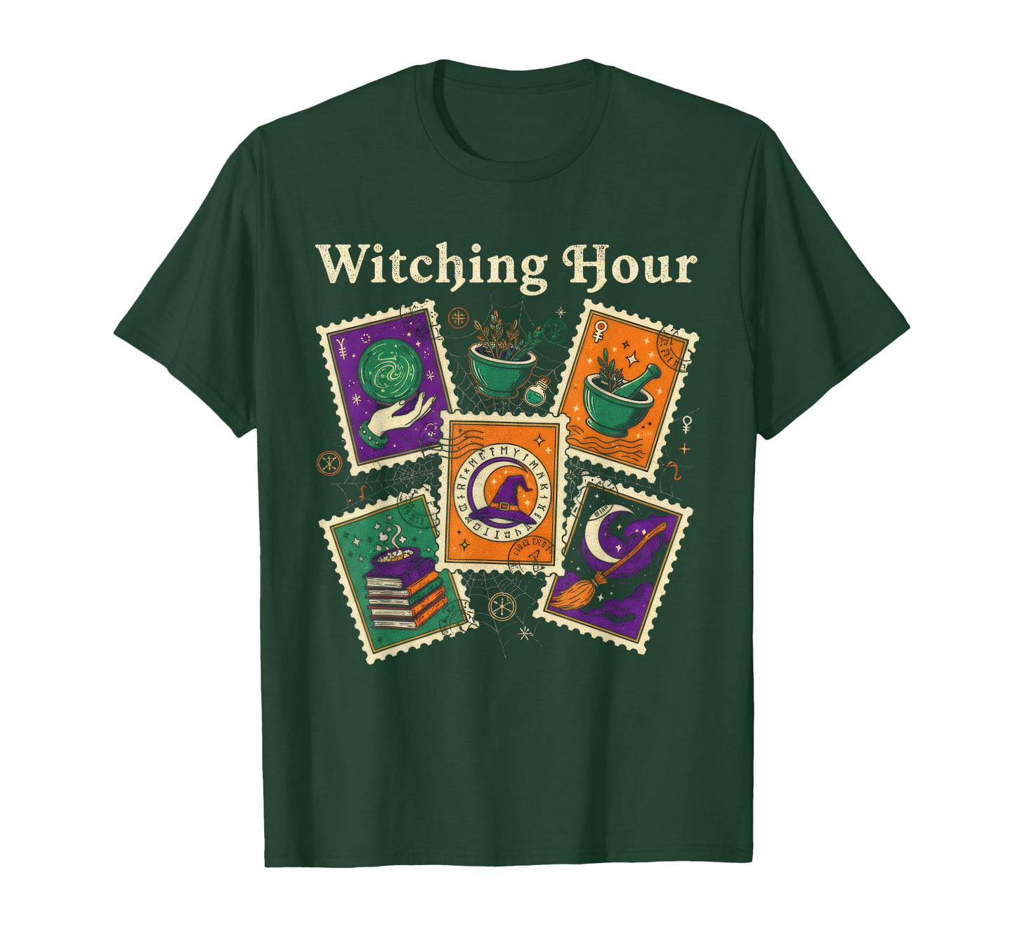 Witching Hour Halloween Witchcore Magic Stamps T-Shirt