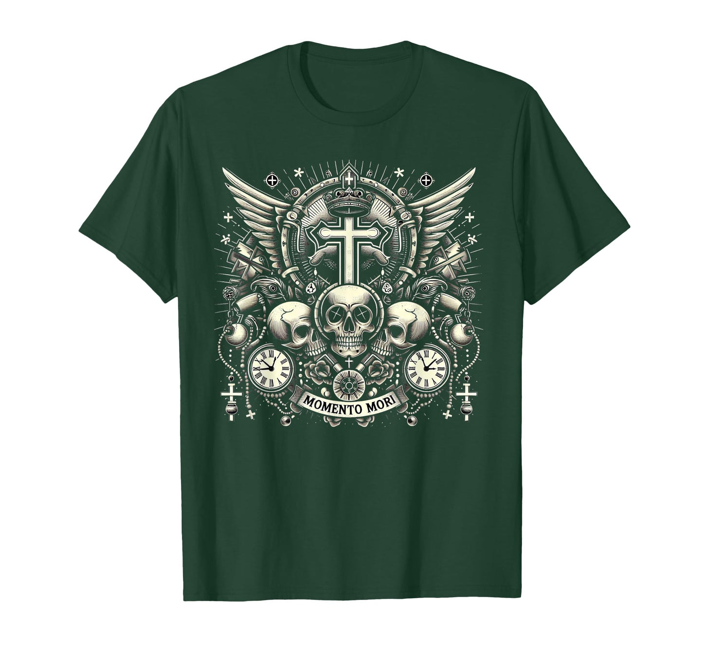 Memento Mori Catholic Traditional Latin Mass Skull T-Shirt