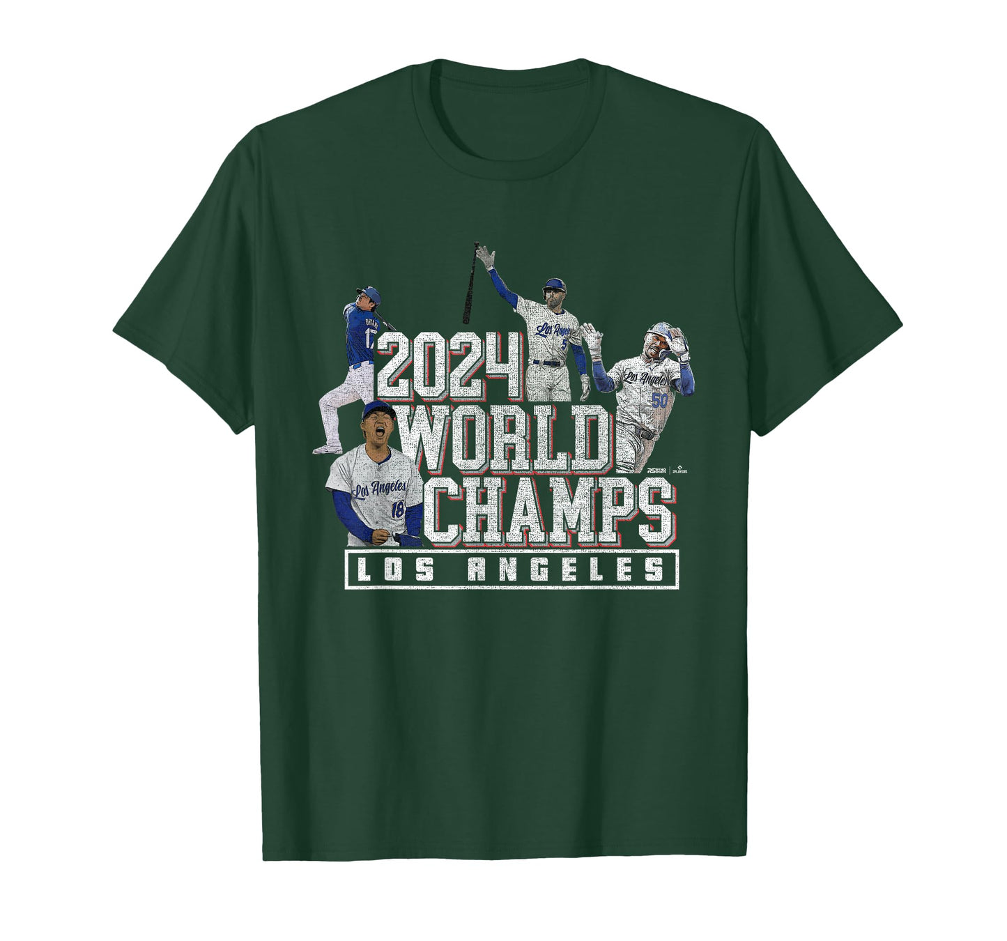 Ryno Sports 2024 World Champs LA Team 4 Players Los Angeles Baseball T-Shirt