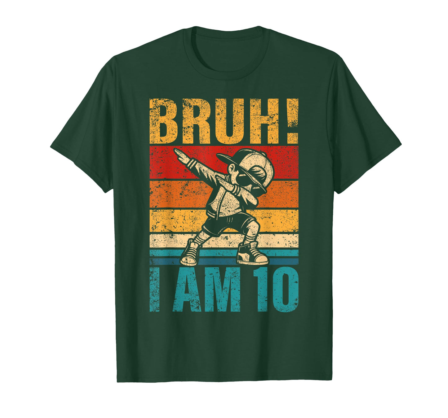 10 Year Old Birthday Dabbing Boy Bruh It's My 10th Birthday T-Shirt