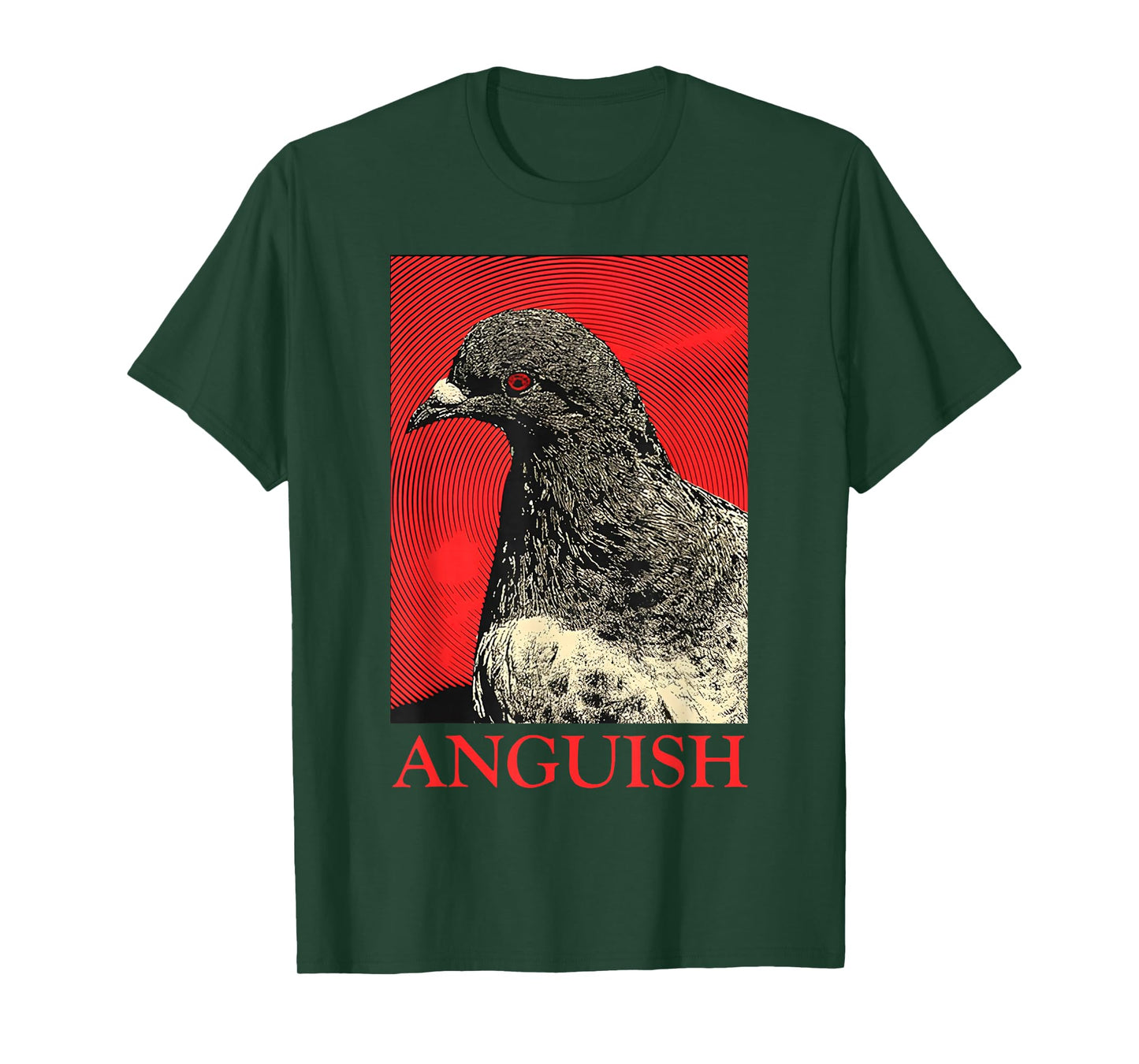 Anguish Pigeon vintage T-Shirt, Small, Black