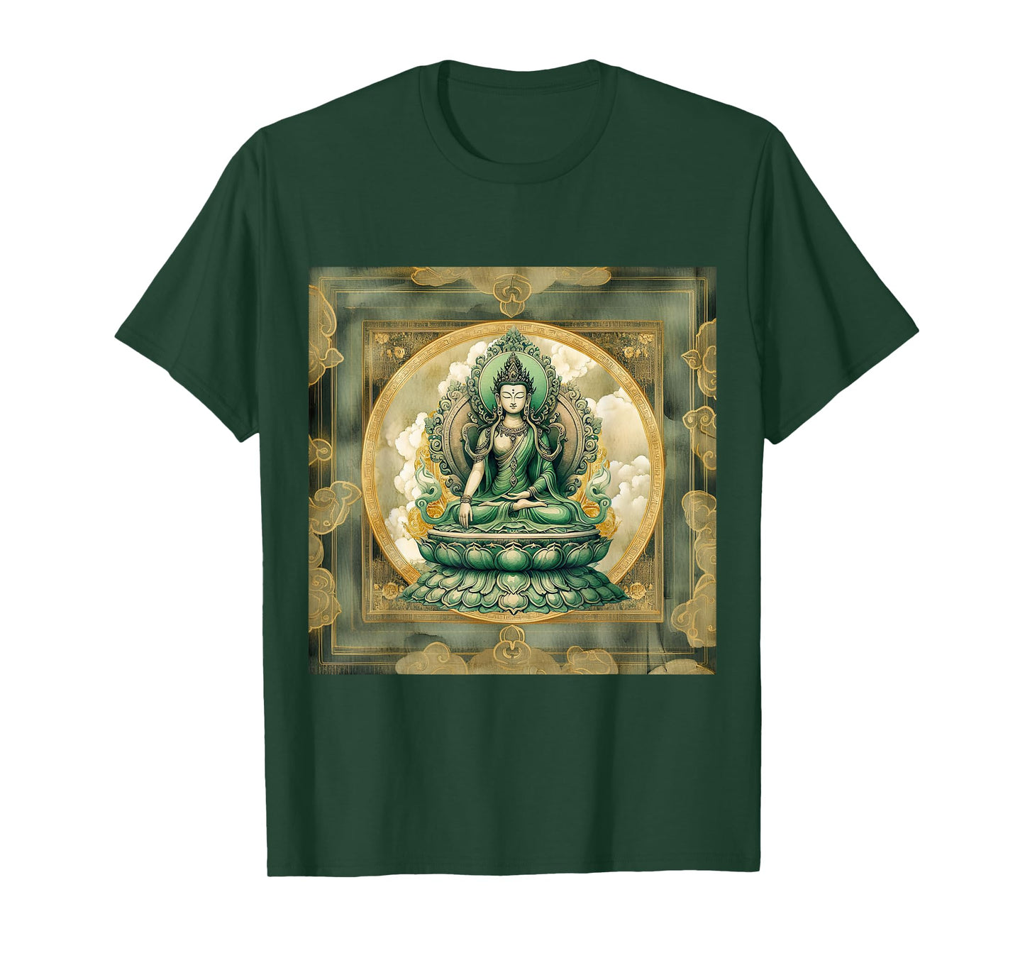 Green Tara Goddess Ancient Tibetan Buddhism T-Shirt