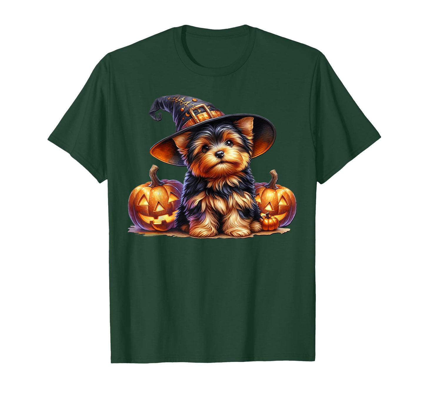 Yorkshire Terrier Dog Graphic for Women Halloween Yorkie T-Shirt